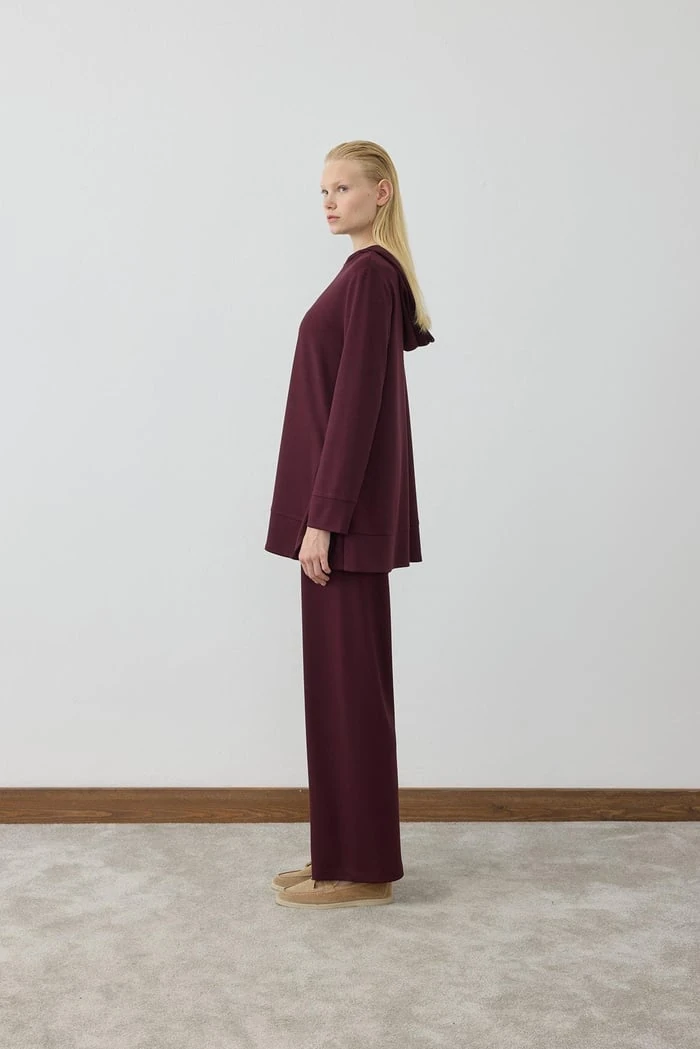 MİORİ BERN PANTOLONLU MODAL TAKIM BORDO