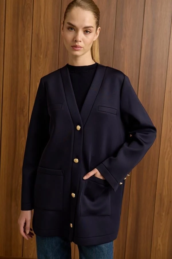 MARTA PUF KOLEJ HIRKA LACİVERT