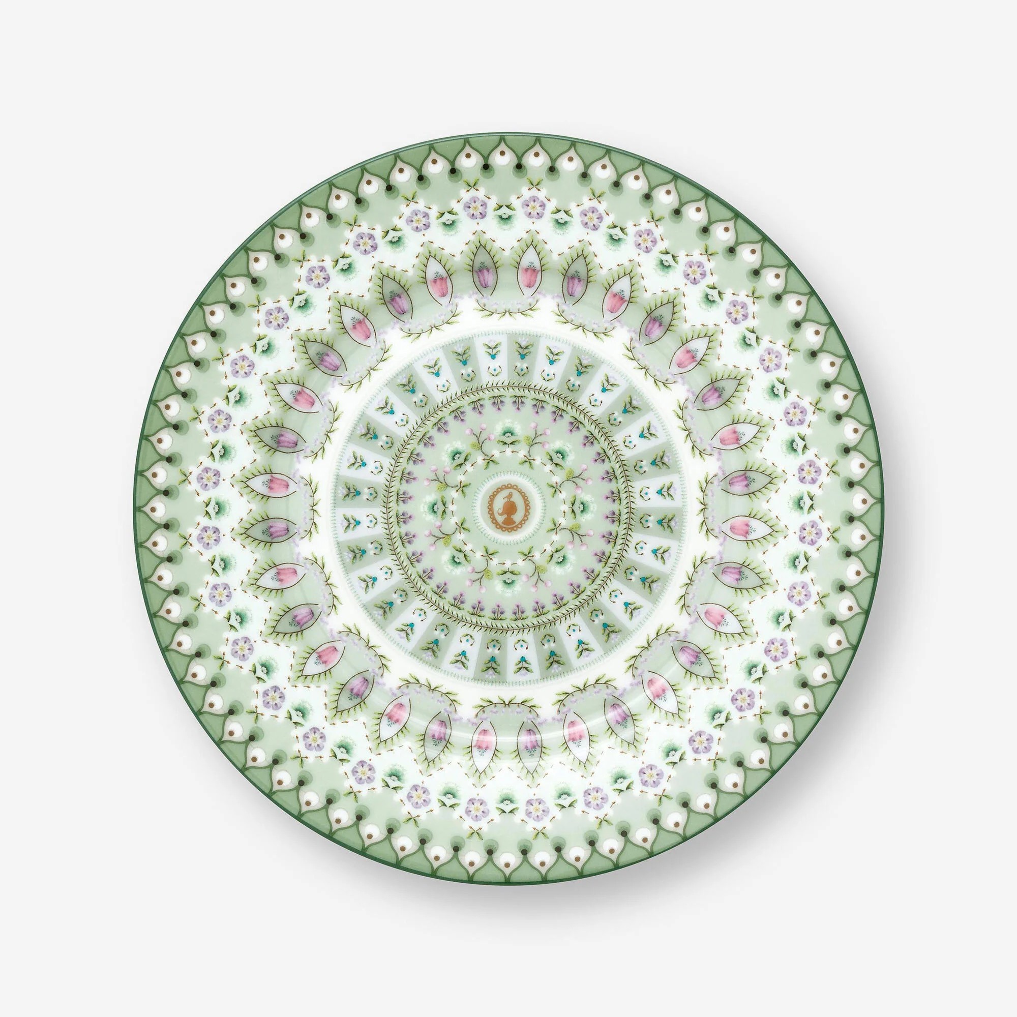Yeşil Porselen Pasta Tabağı 17 Cm Lily & Lotus