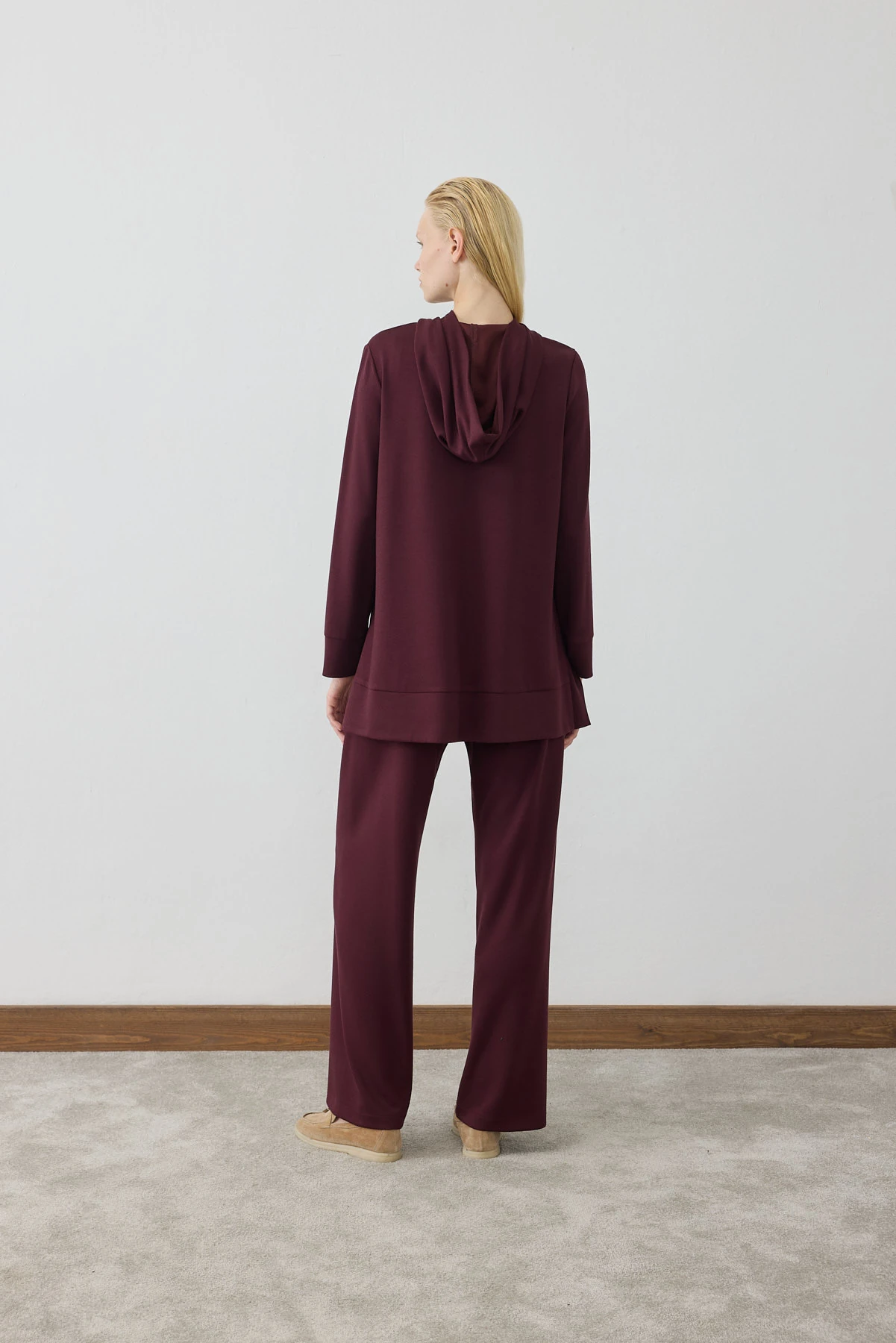 MİORİ BERN PANTOLONLU MODAL TAKIM BORDO