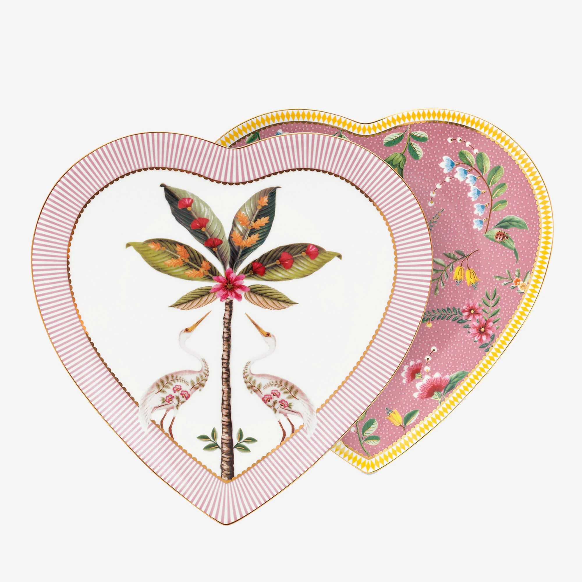 2'Li Pembe Porselen Kalpli Tabak 21,5 Cm La Majorelle