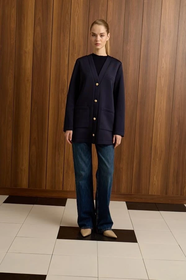 MARTA PUF KOLEJ HIRKA LACİVERT