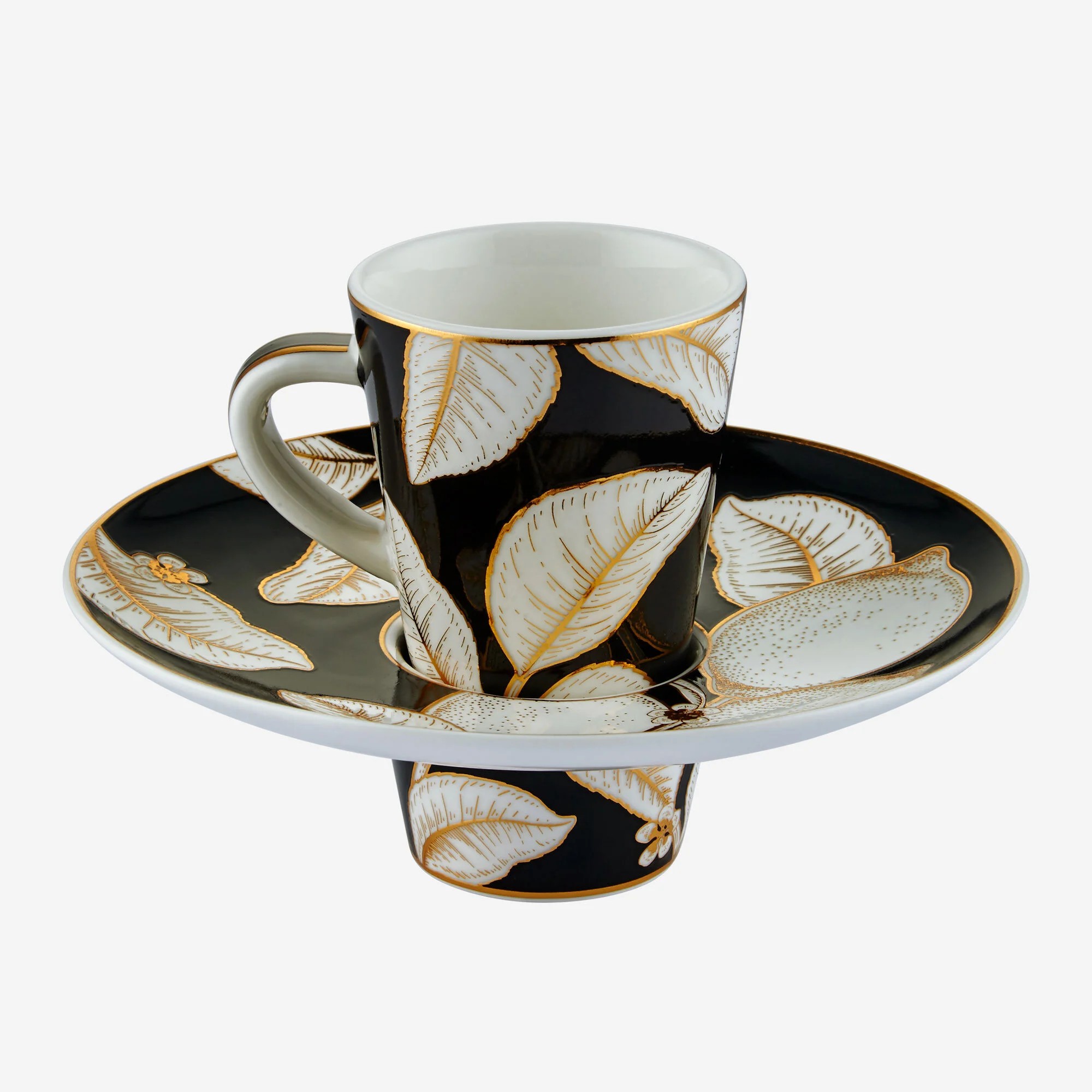 Siyah Porselen Kahve Fincan Seti 100 Ml Collection by Chiara Alessi