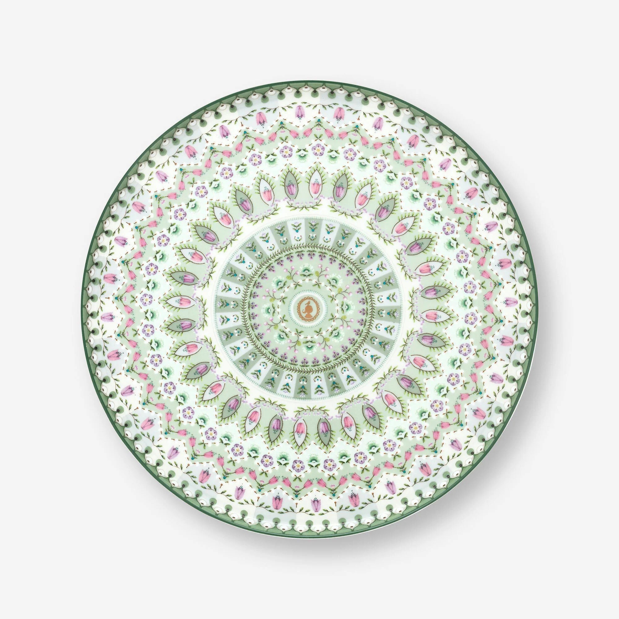 Yeşil Porselen Kek Standı 21 Cm Lily & Lotus