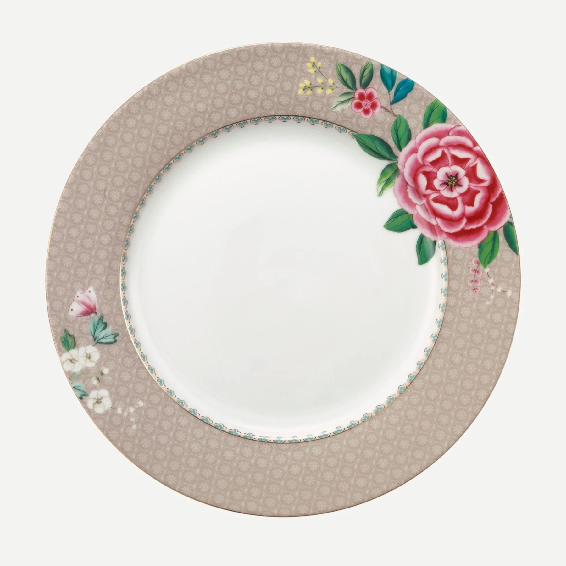 Haki Porselen Yemek Tabağı 26,5 Cm Blushing Birds Collection by Pip Studio