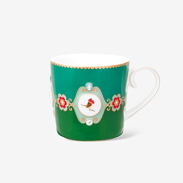 Yeşil Porselen Kupa 150 Ml Love Birds Collection by Pip Studio