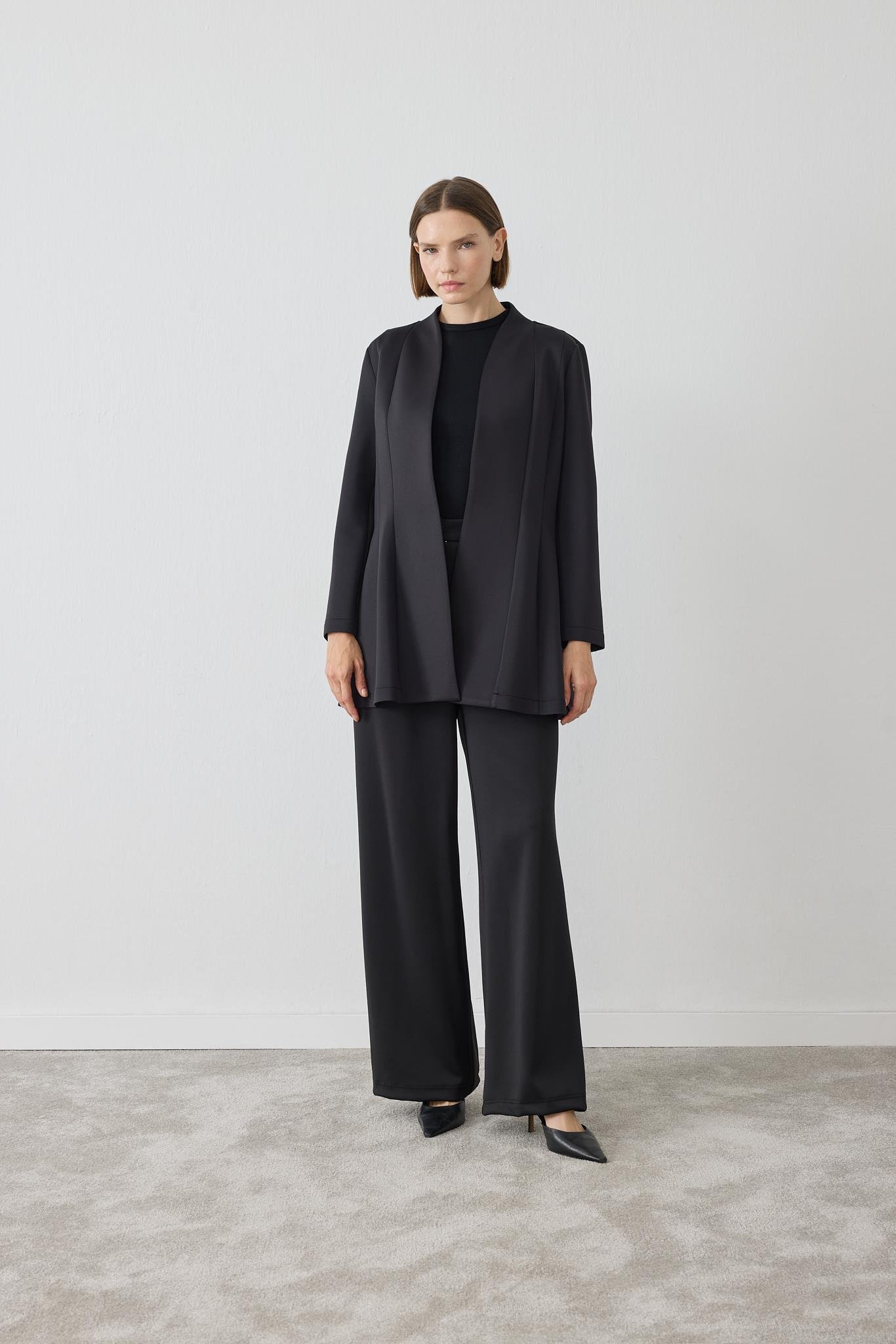 MİORİ EVORA PANTOLONLU SCUBA TAKIM SİYAH