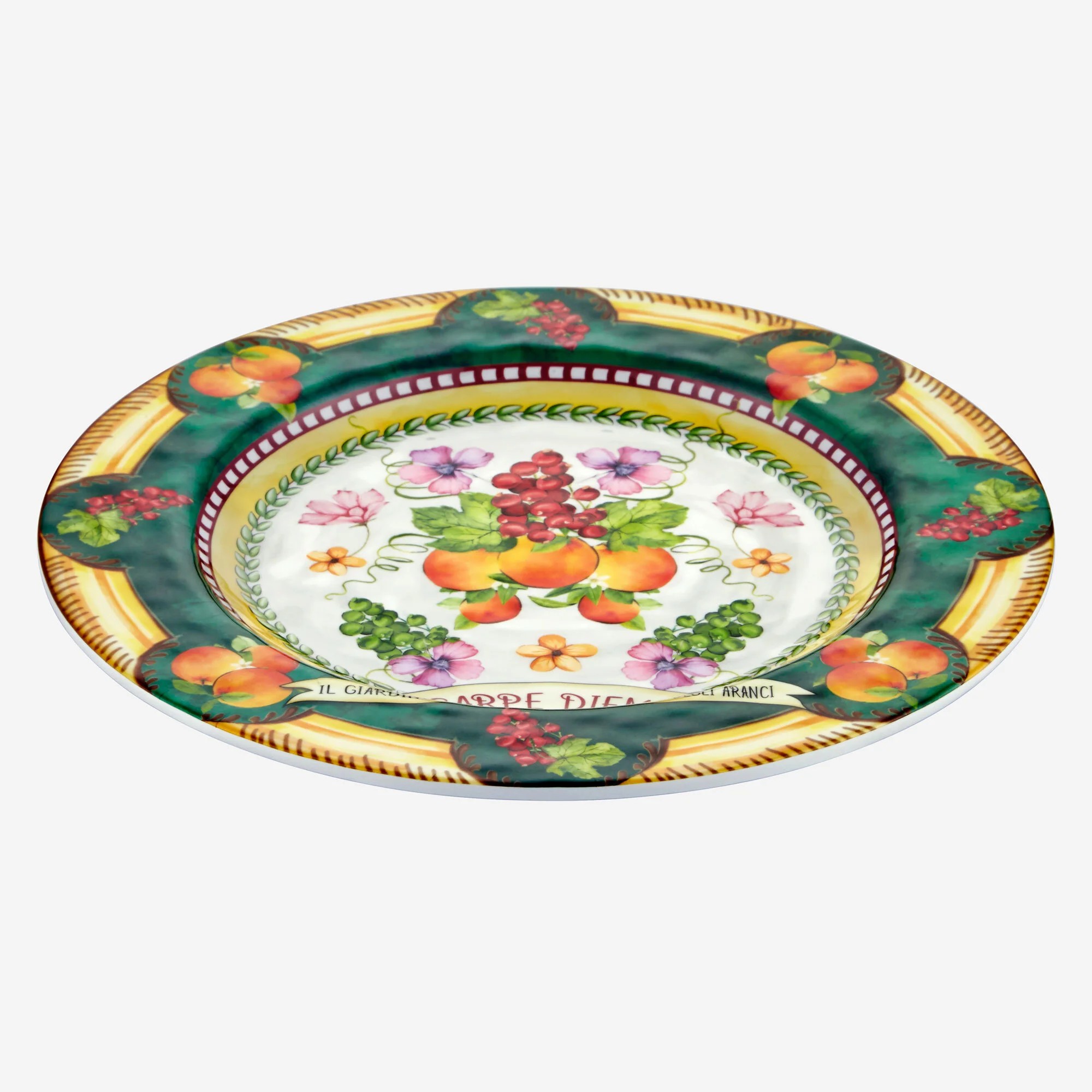 Yeşil Melamin Yemek Tabağı 28 Cm Carpe Diem Collection by Chiara Alessi