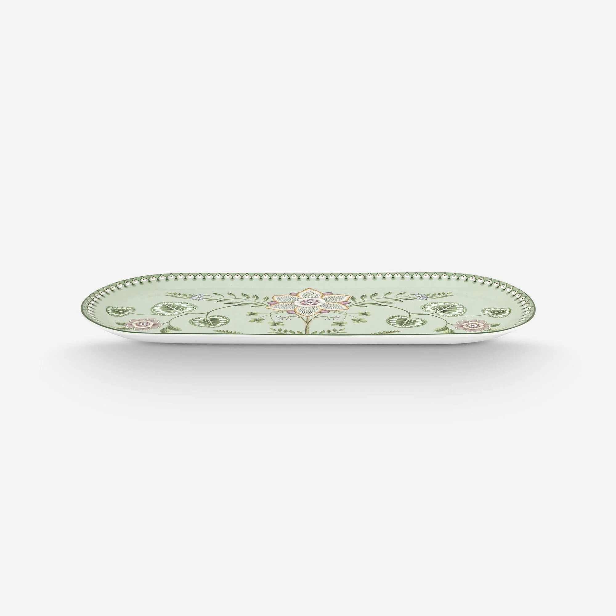 Yeşil Porselen Servis Tabağı 33 Cm Lily & Lotus Collection