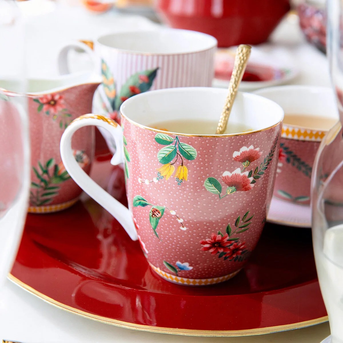 Pembe Porselen Kupa Seti 350 Ml La Majorelle Collection by Pip Studio