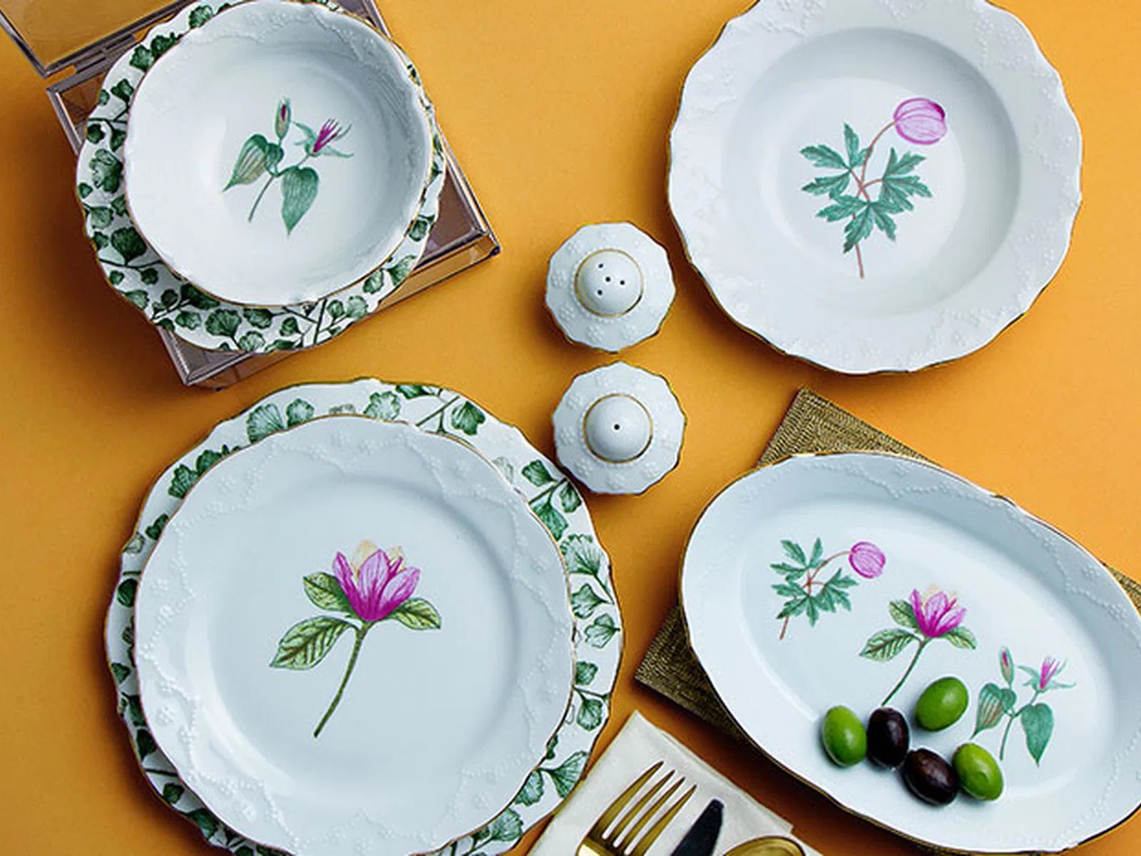 Porland Flower 34 Parça 6 Kişilik Yemek Takımı