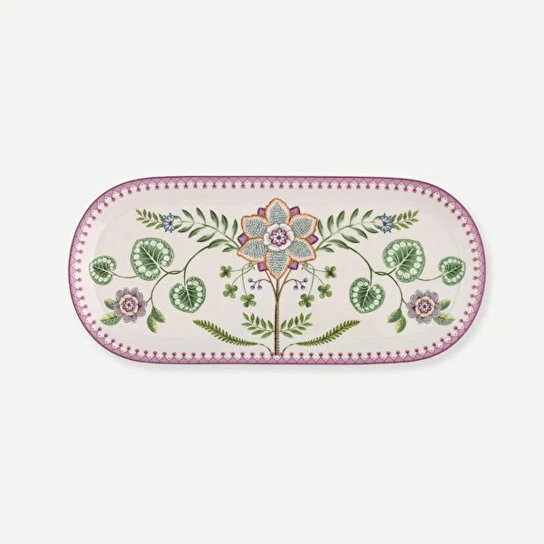 Beyaz Porselen Servis Tabağı 33 Cm Lily & Lotus Collection by Pip Studio