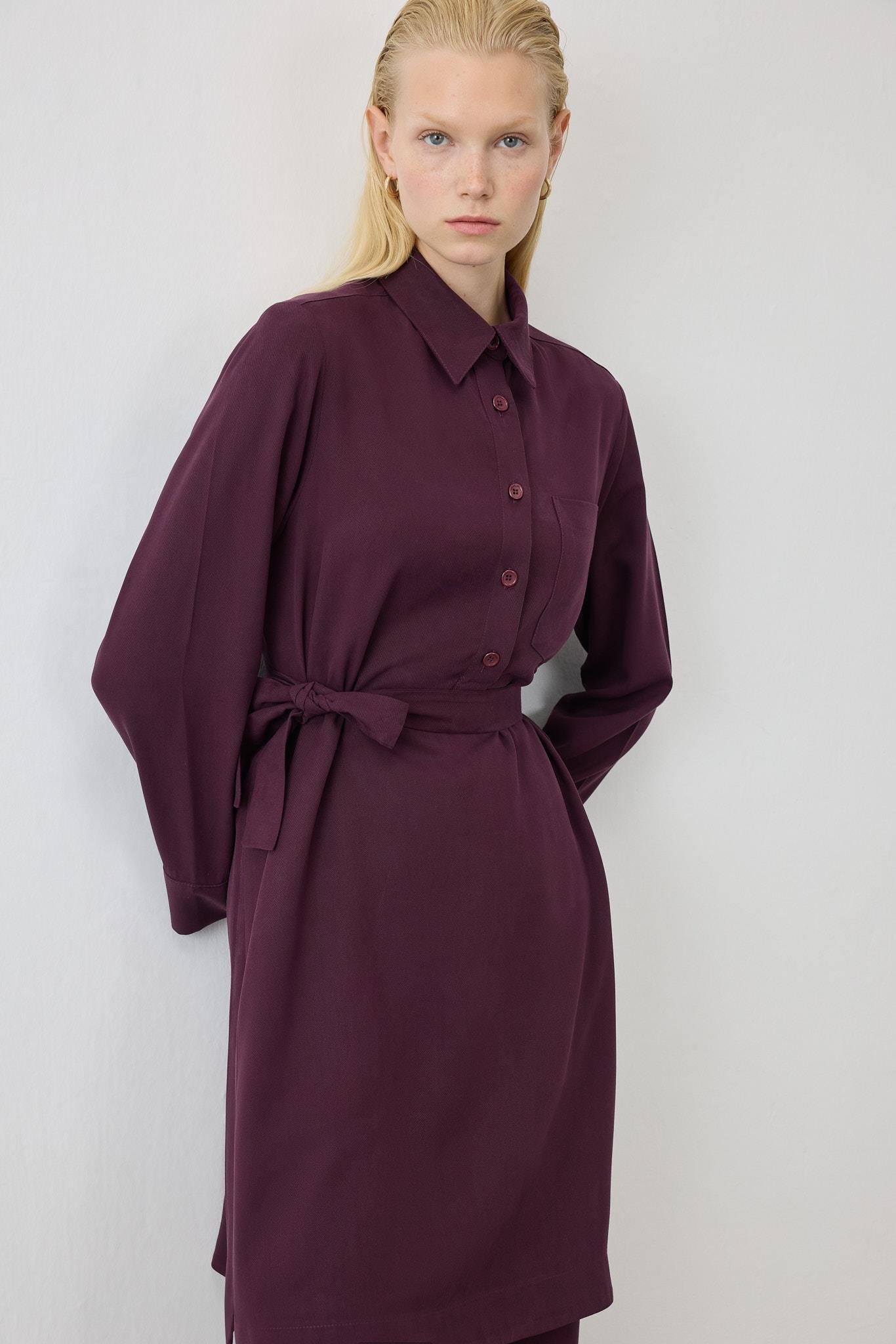 MİORİ LONDE UZUN TUNİKLİ TENSEL TAKIM BORDO