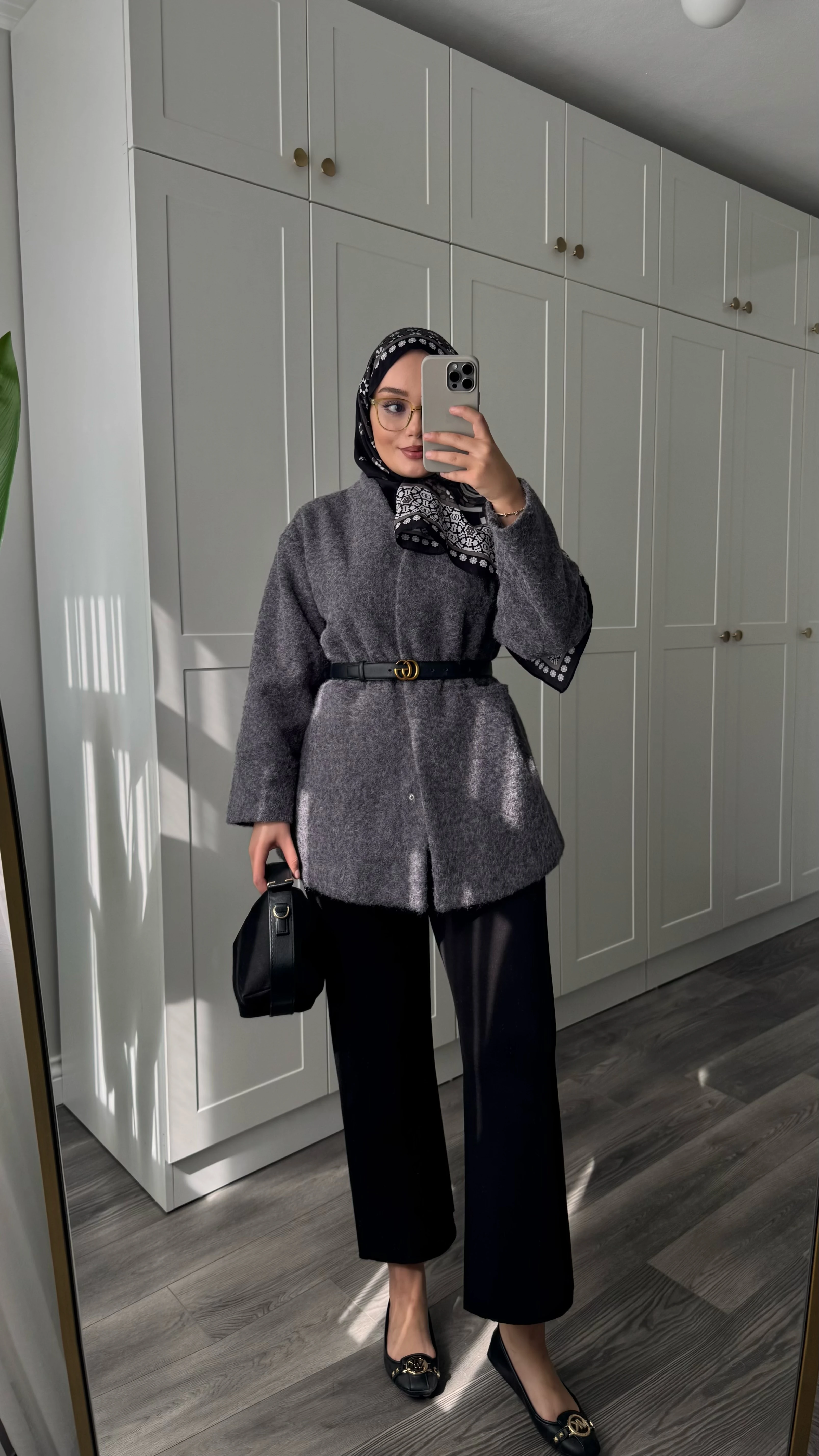 İpekyol Astarlı Kaban Antrasit 