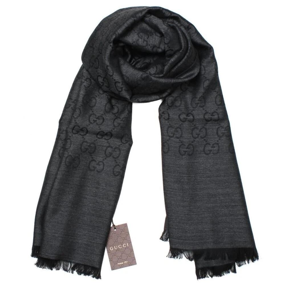 Gucci İthal Siyah/Antrasit Şal ( ÖN SİPARİŞ 4 GÜN )