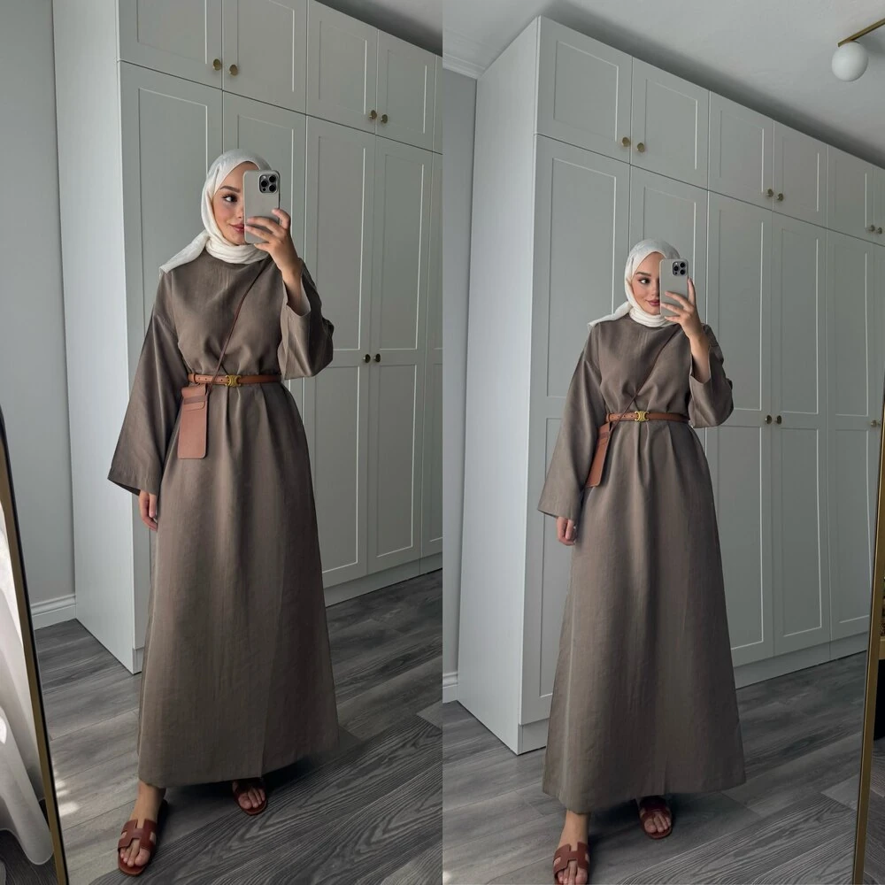 Basic Tensel Elbise Haki