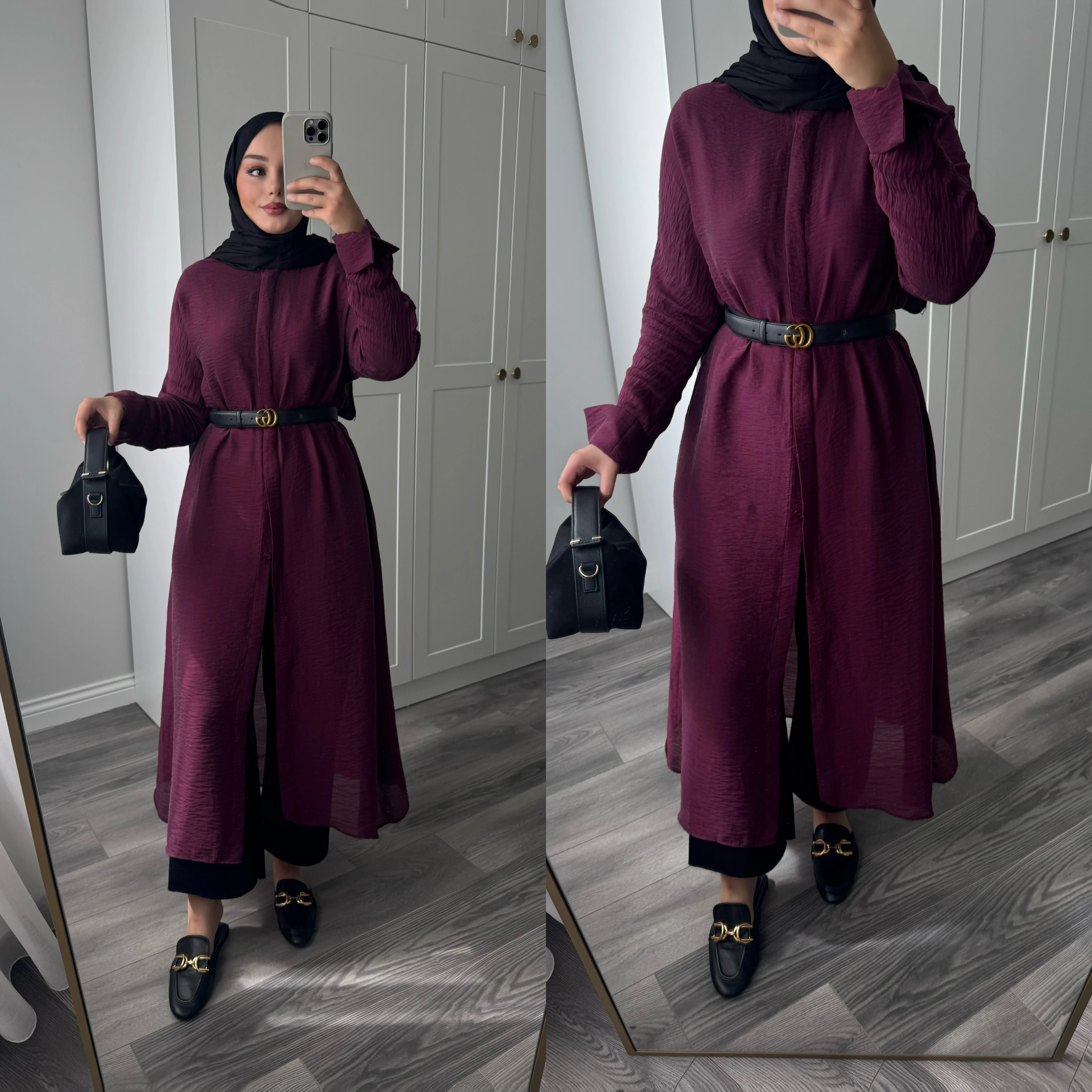 Tül Tunik Bordo 