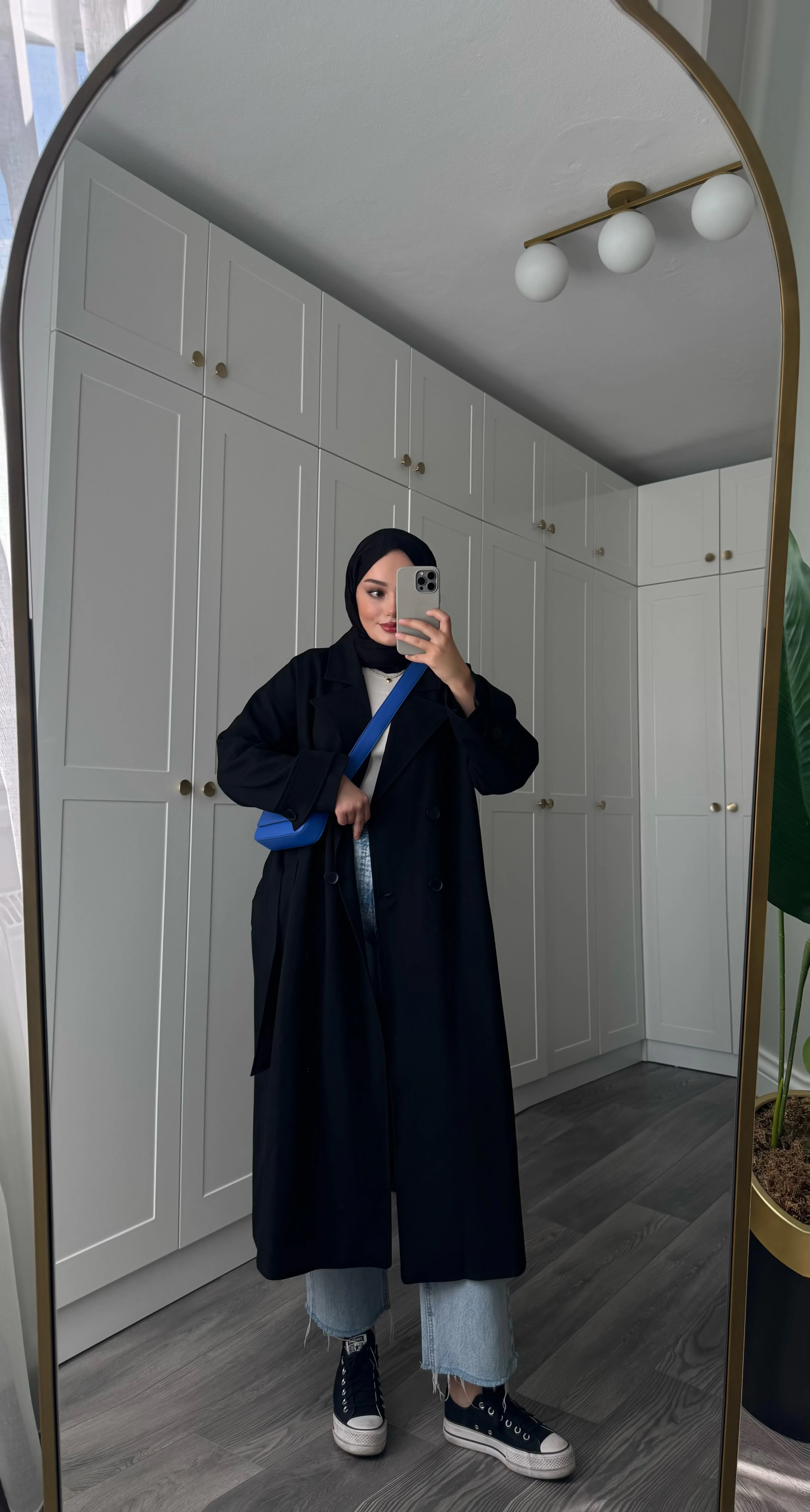 Premium Owersize Trençkot Siyah