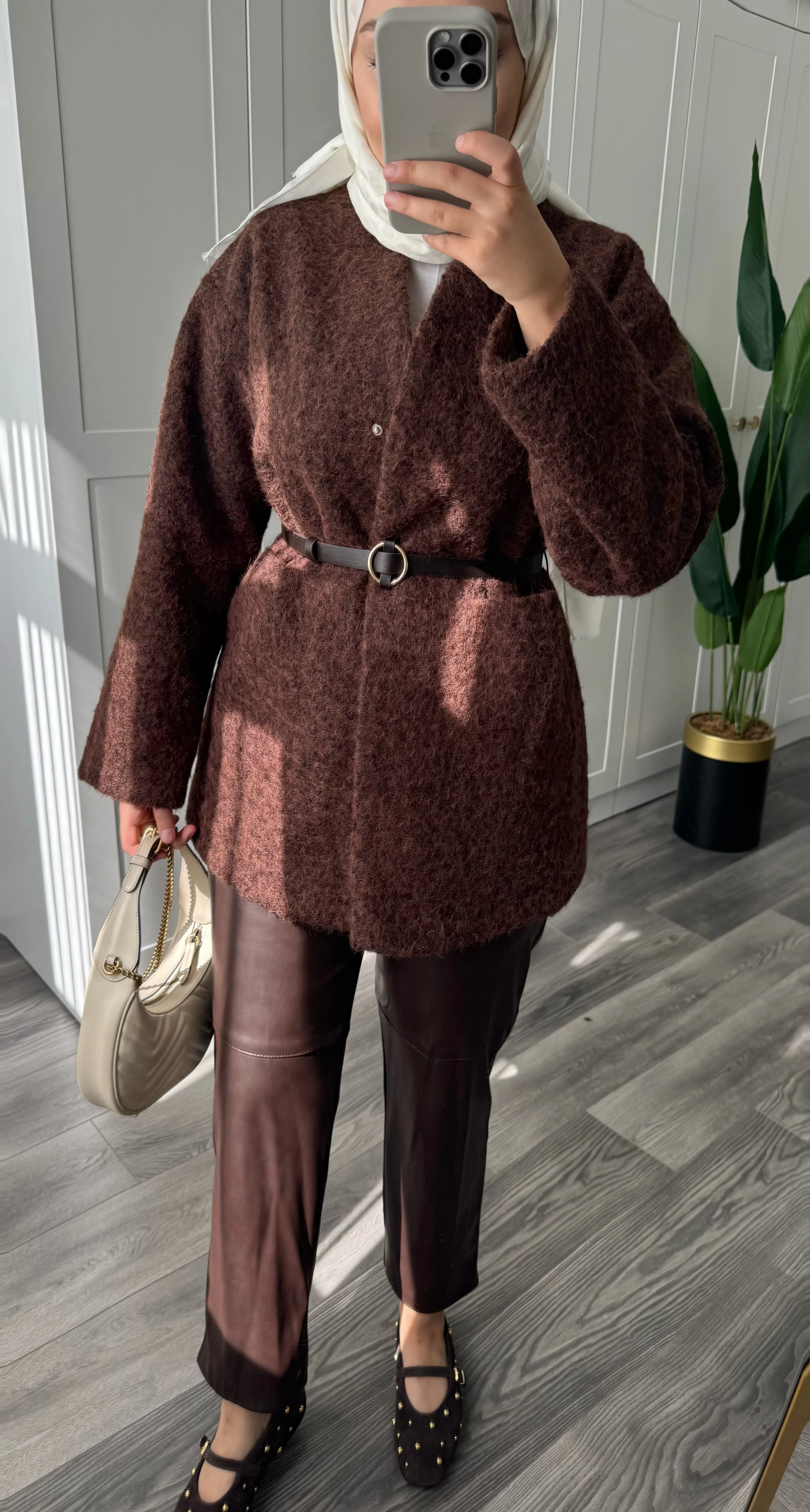 İpekyol Astarlı Kaban Kahverengi