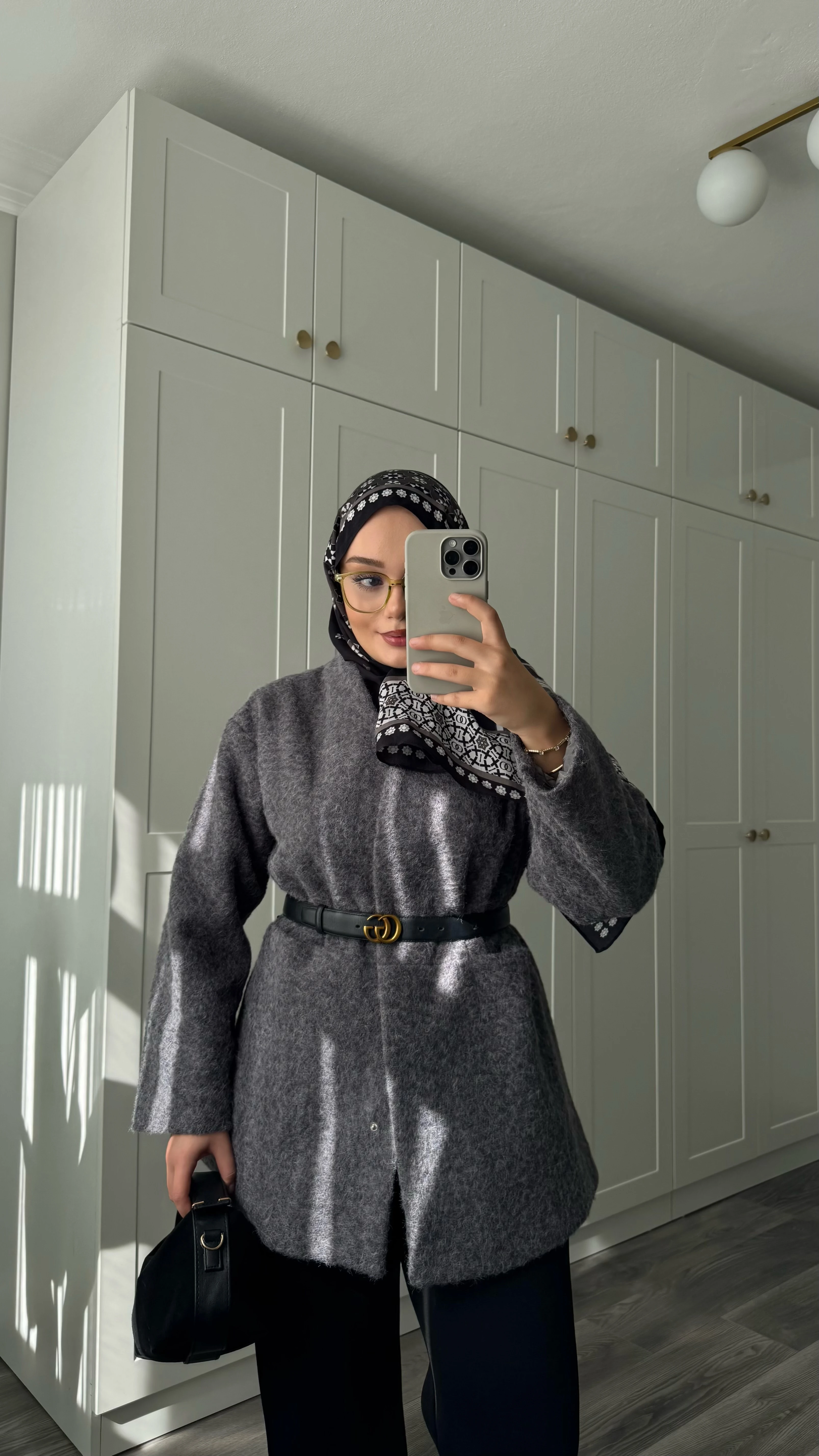 İpekyol Astarlı Kaban Antrasit 