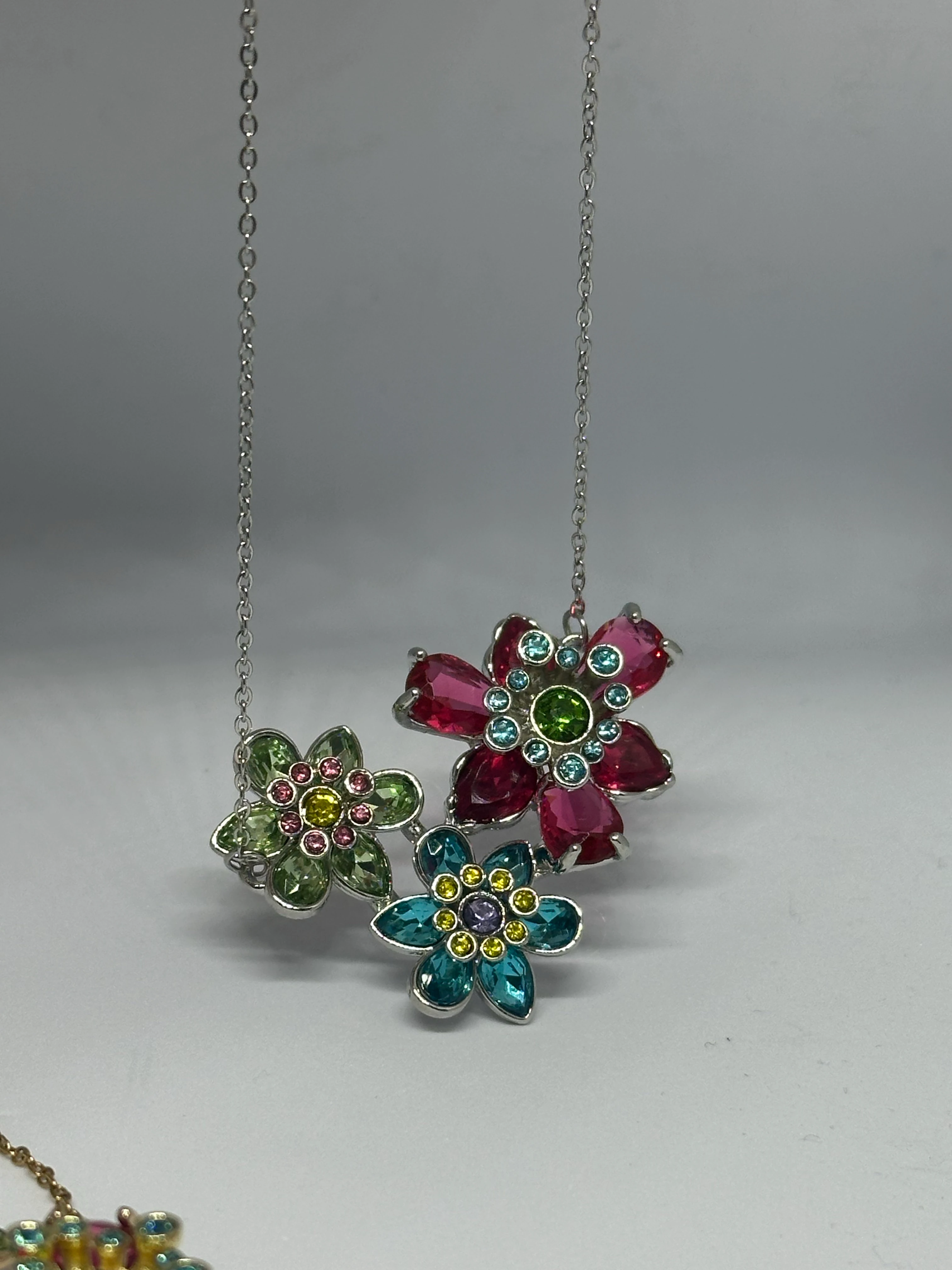 Idyllia Flowers Kolye | Çelik Silver