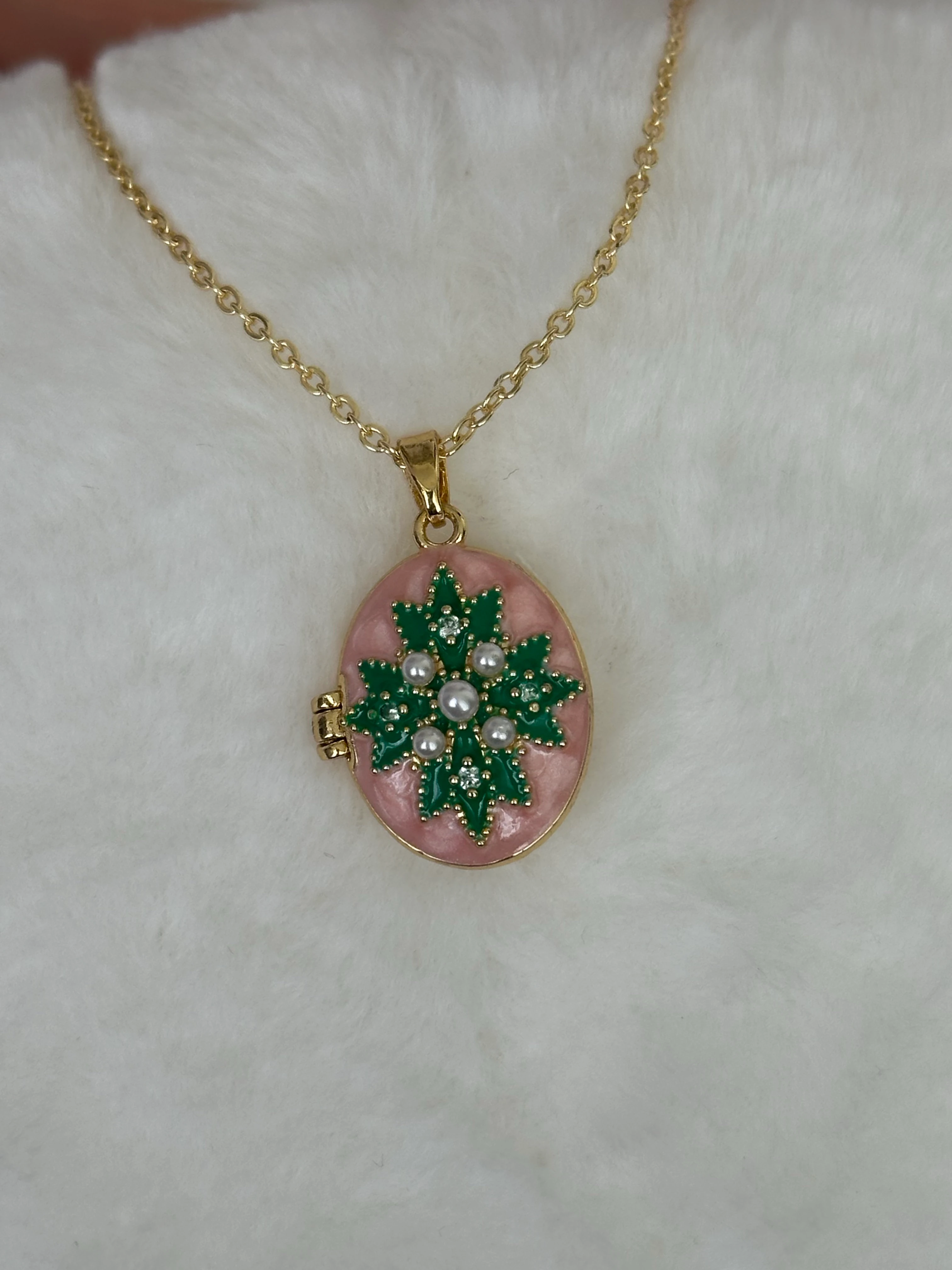 Çelik | Pink Açılır Kapanır Kolye