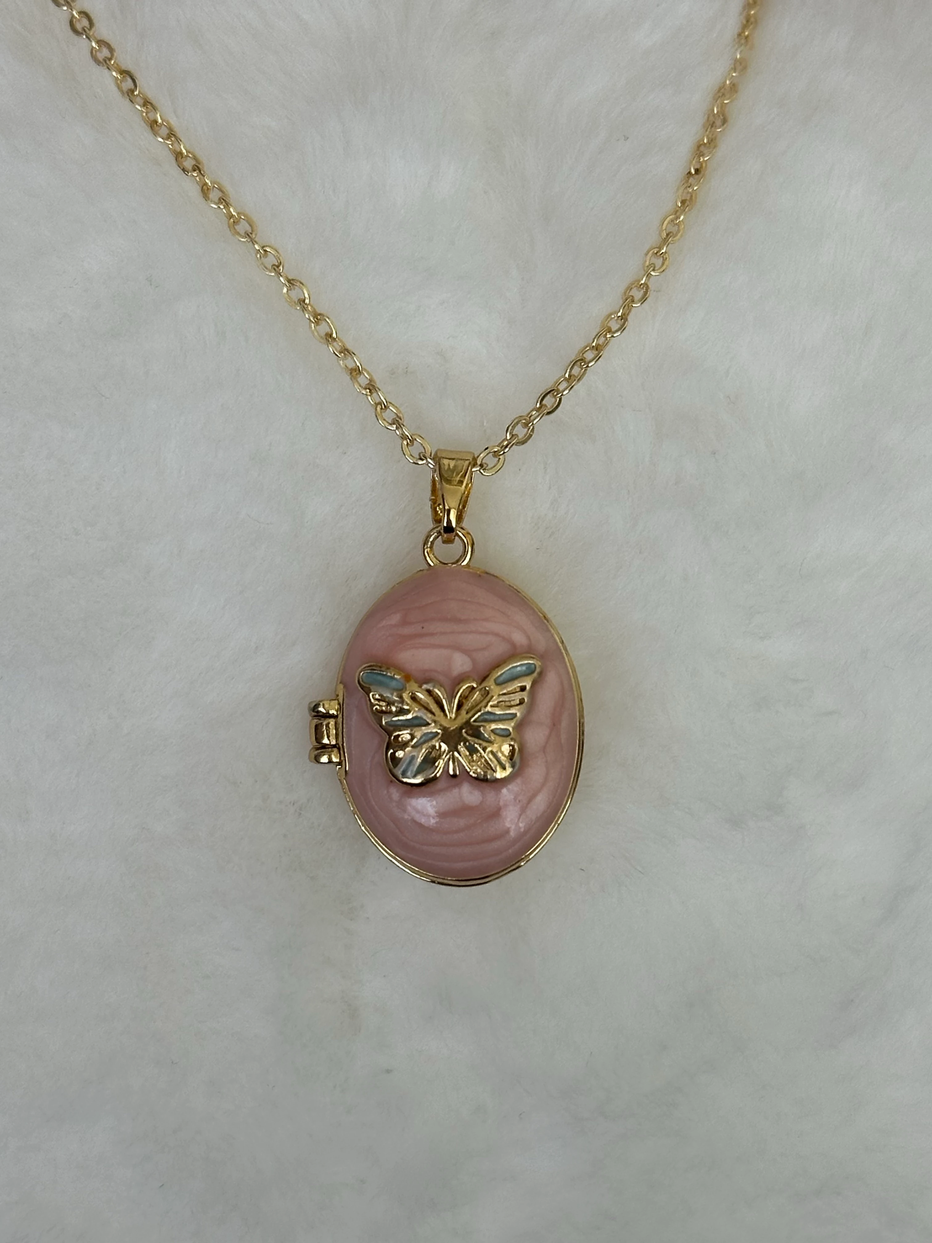 Çelik | Butterfly Open Locket Kolye
