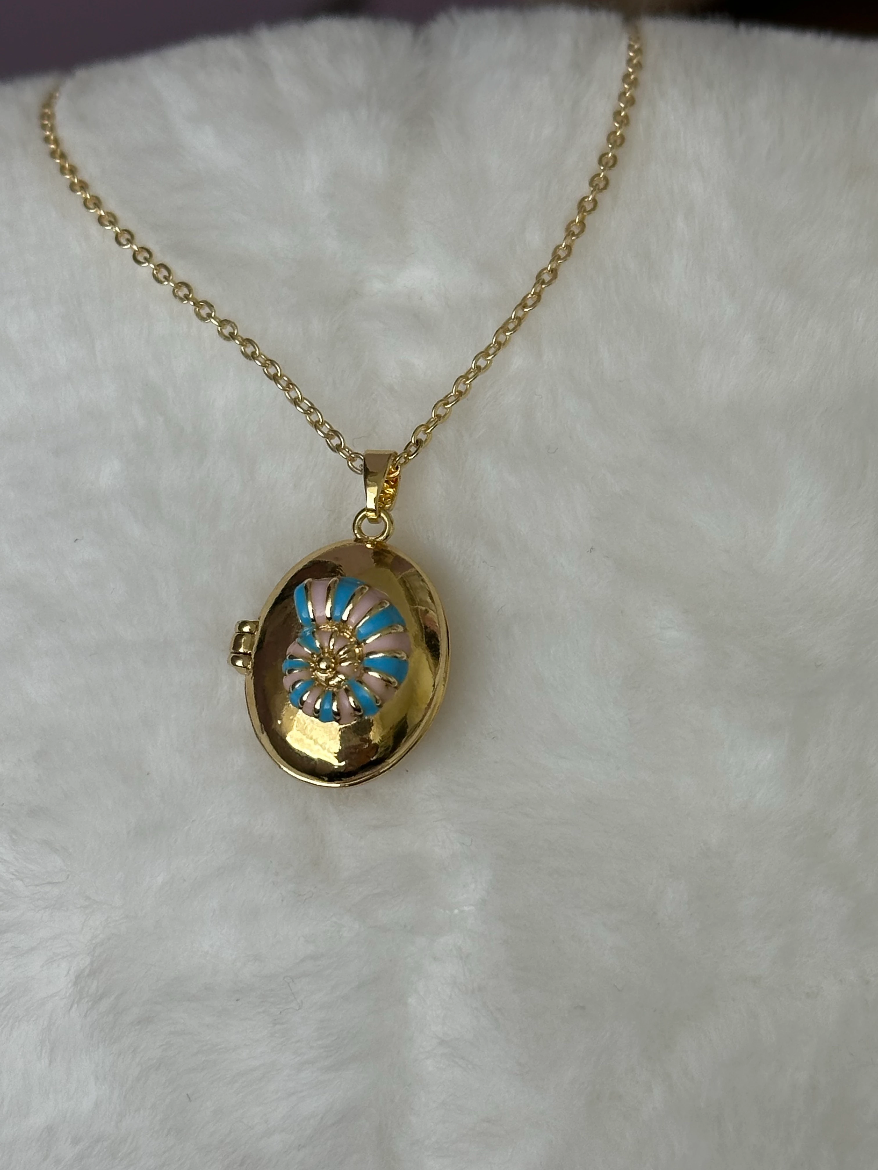 Çelik | Conch Open Locket Kolye 