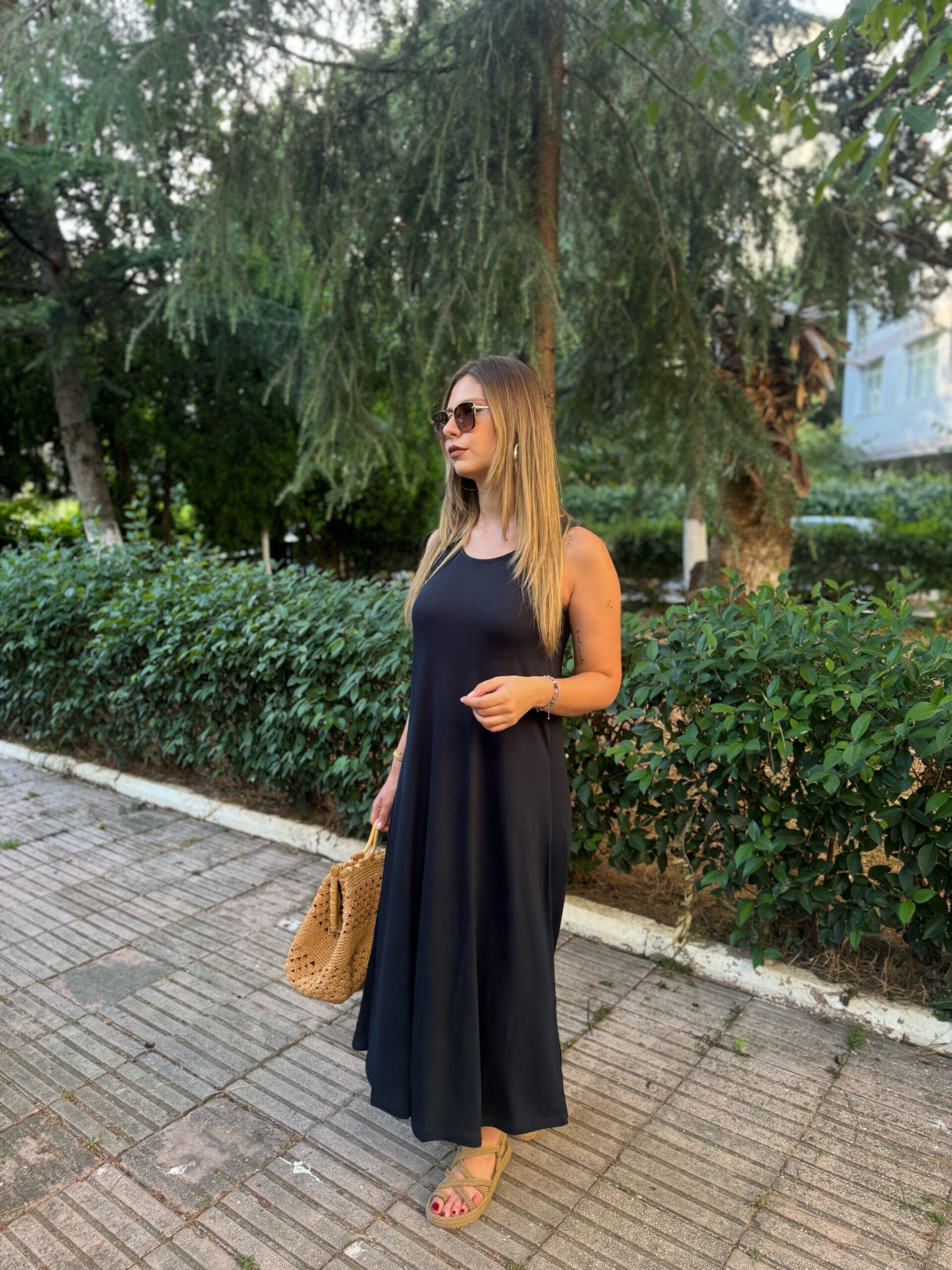 Sıfır Kol Modal Elbise