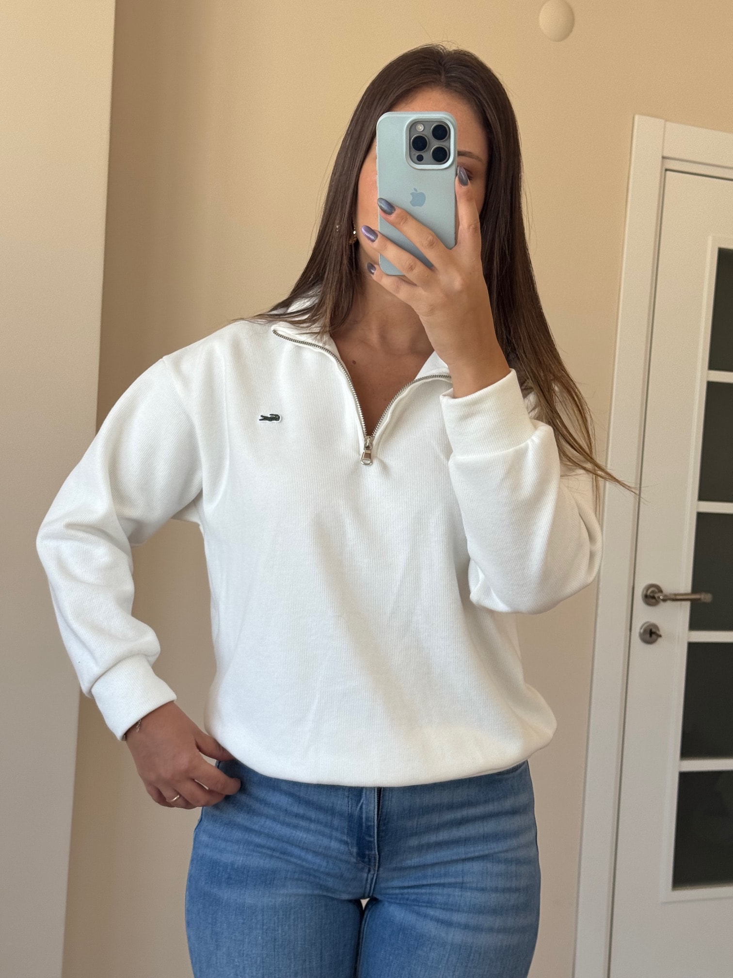 LCST Yarım Fermuarlı Dik Yaka Sweatshirt