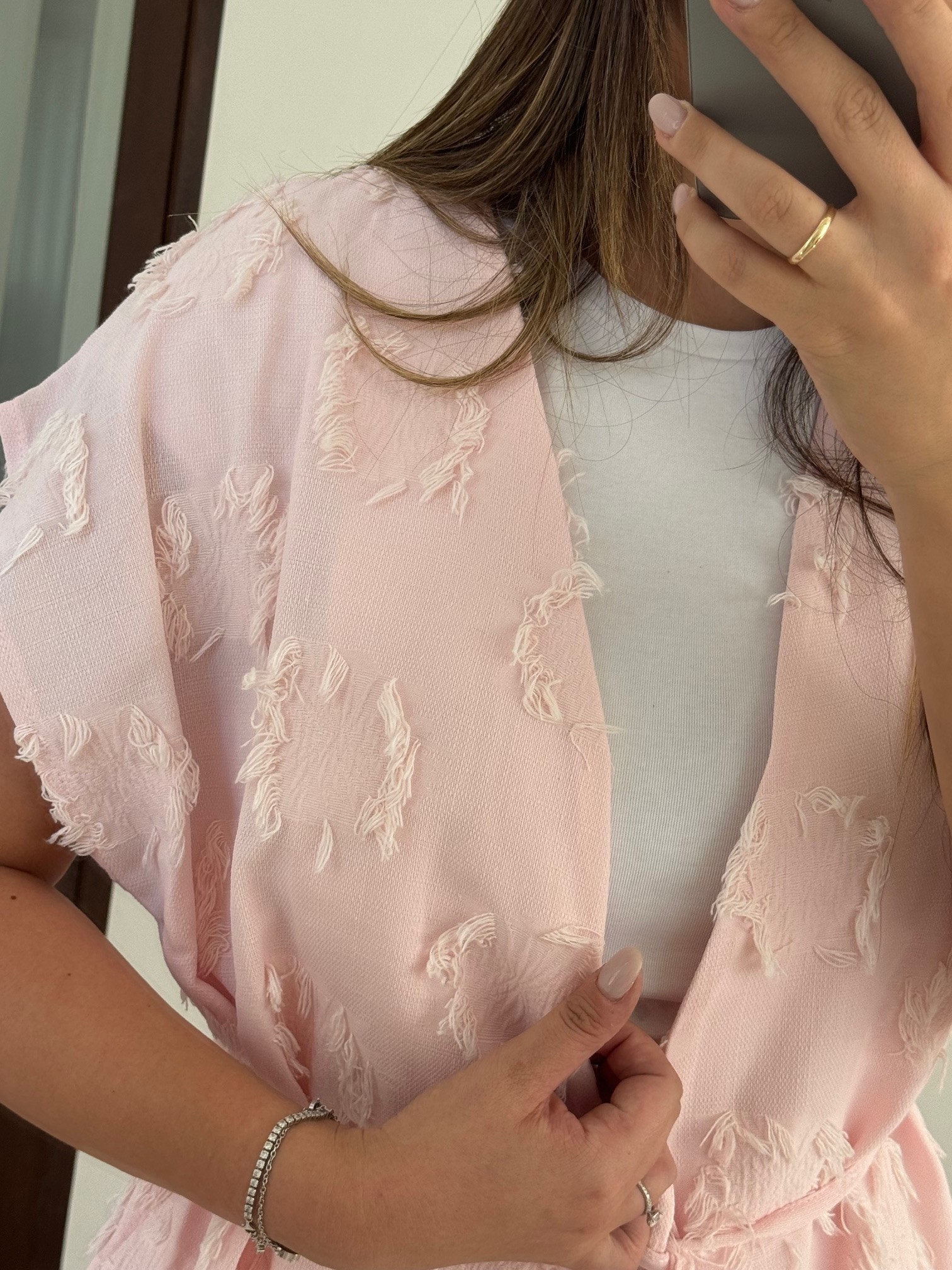 Püskül Detaylı Bağcıklı Kimono