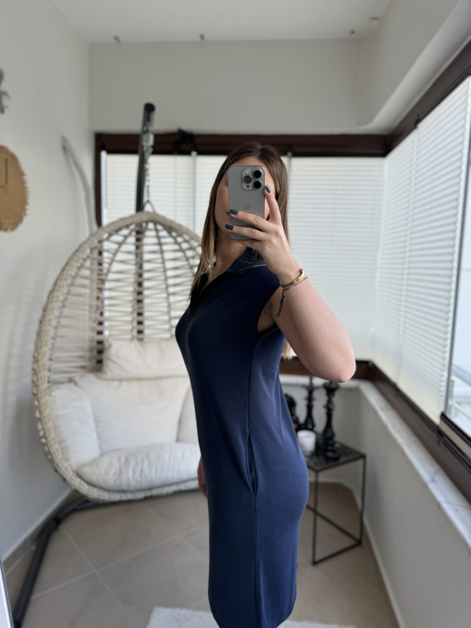 Premium Oys Modal Kumaş Polo Yaka Elbise