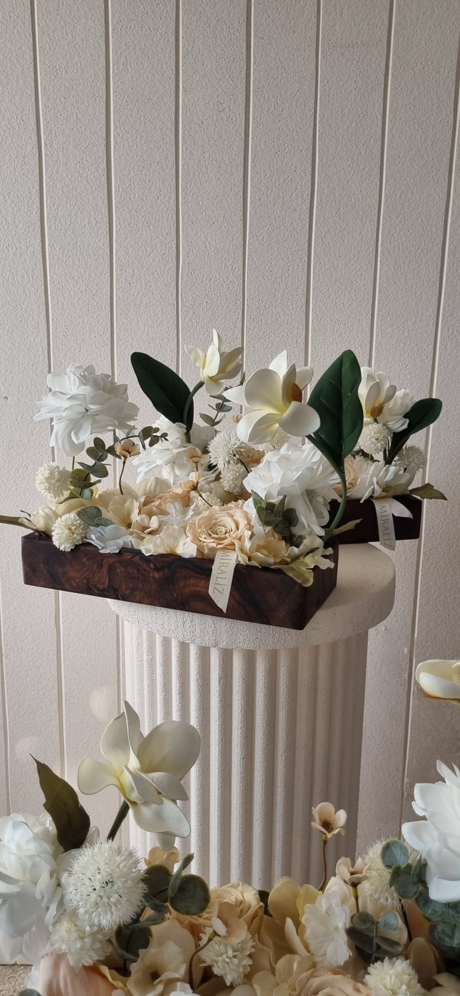 premium flower box - premium ahşap çiçek kutusu