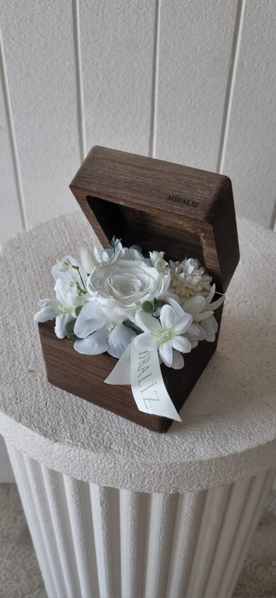 premium flower box - premium ahşap çiçek kutusu