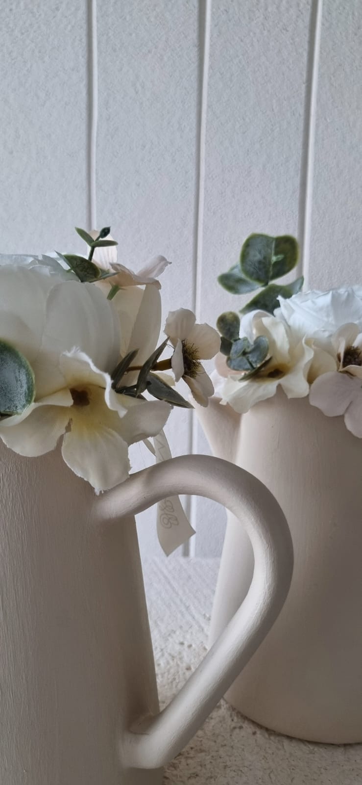 Seramik sürahi vazo çiçek tasarımı