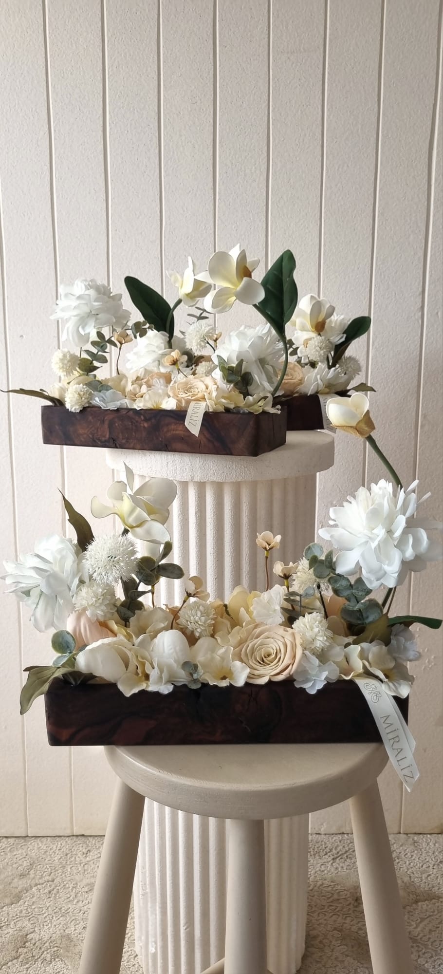 premium flower box - premium ahşap çiçek kutusu