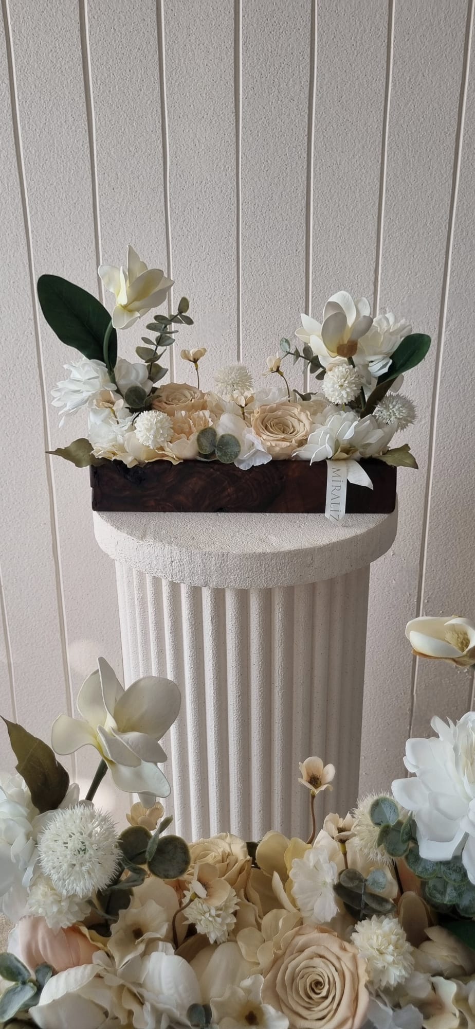 premium flower box - premium ahşap çiçek kutusu