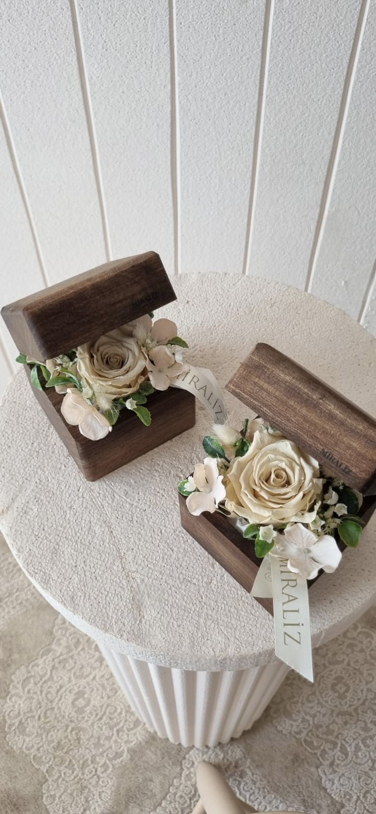 premium flower box - premium ahşap çiçek kutusu