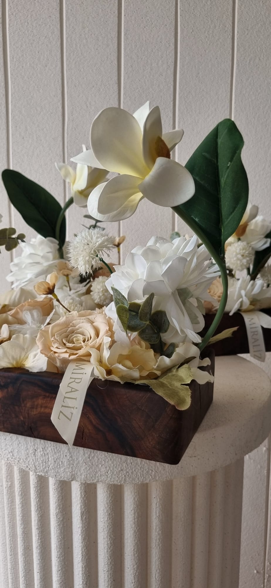 premium flower box - premium ahşap çiçek kutusu