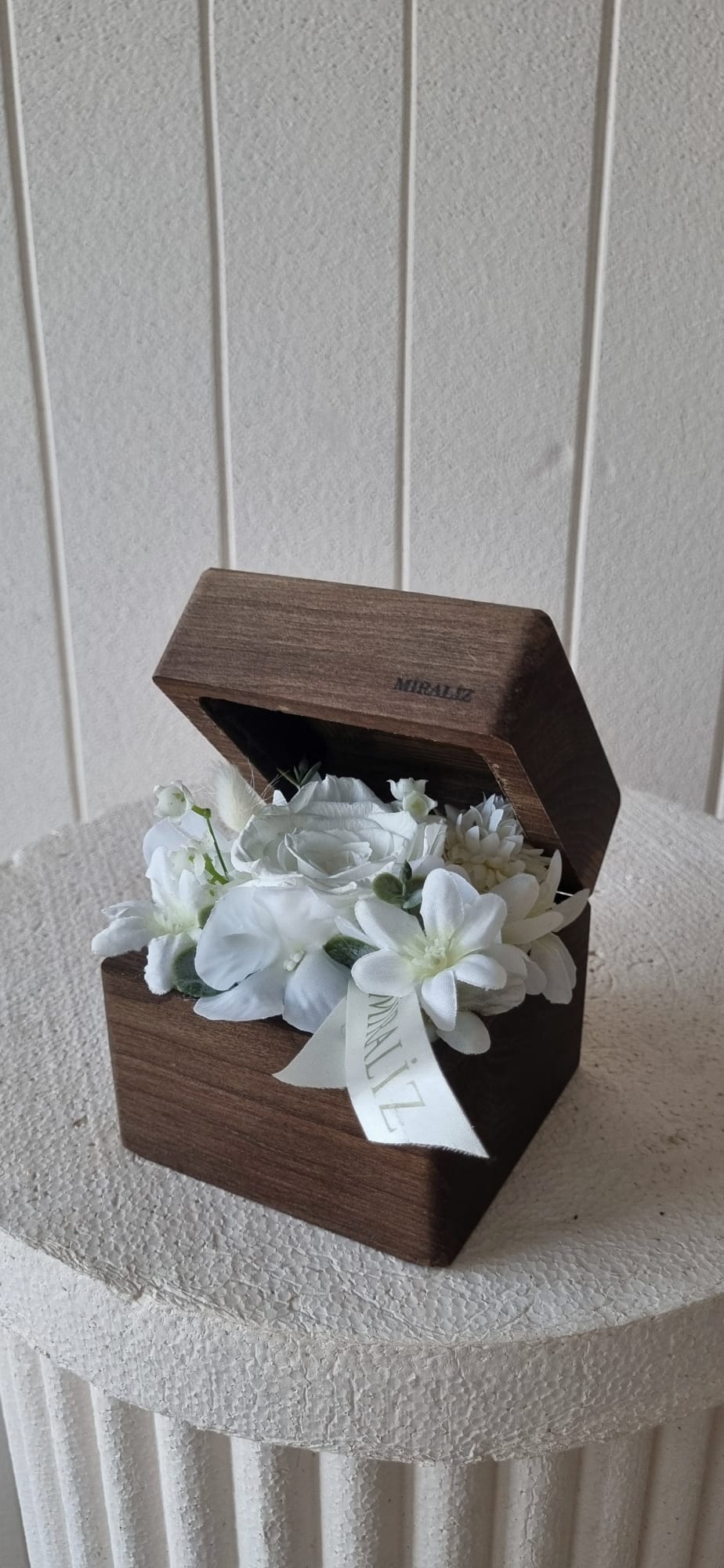 premium flower box - premium ahşap çiçek kutusu