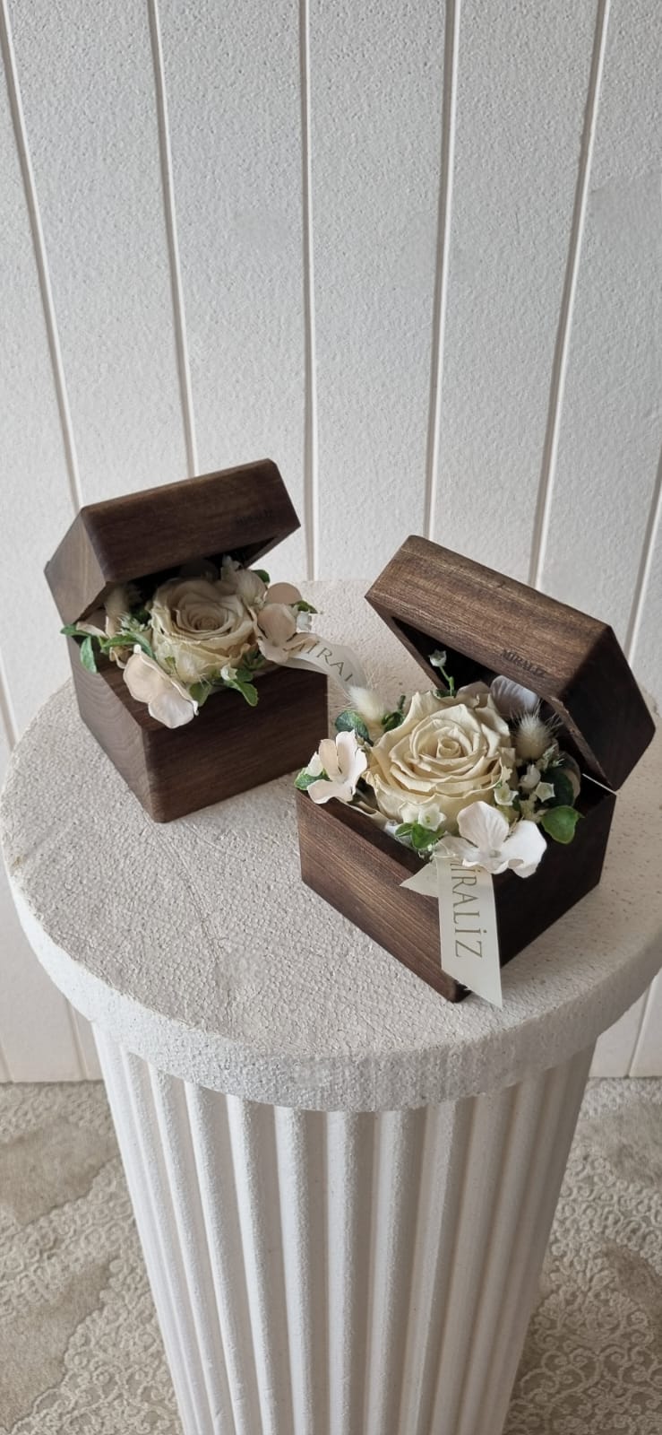 premium flower box - premium ahşap çiçek kutusu