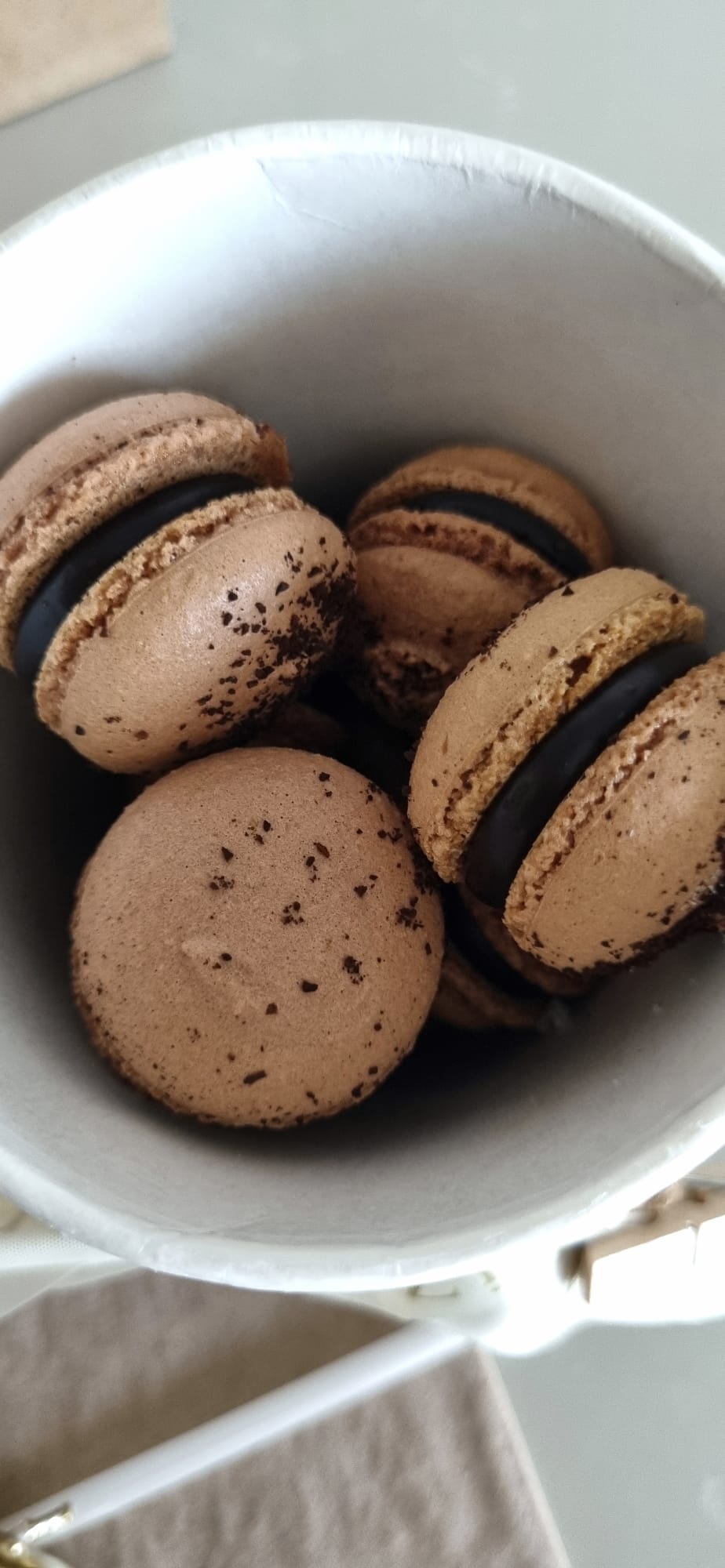 10'lu One Bite Mini Makaron - Espresso