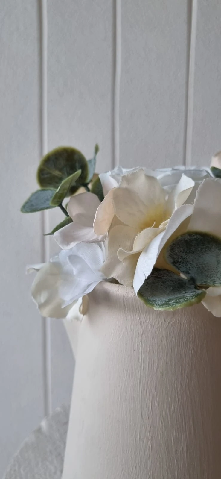 Seramik sürahi vazo çiçek tasarımı