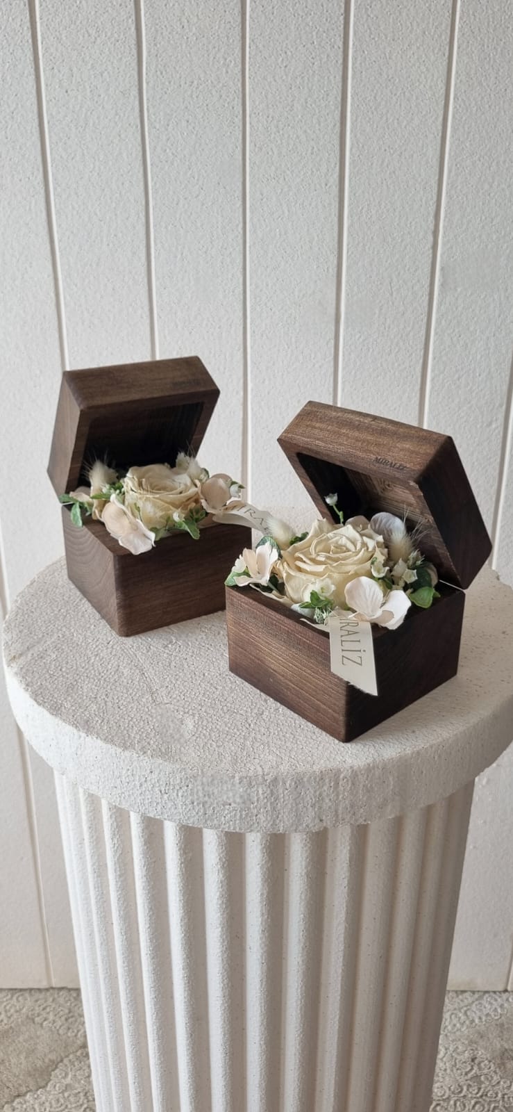 premium flower box - premium ahşap çiçek kutusu