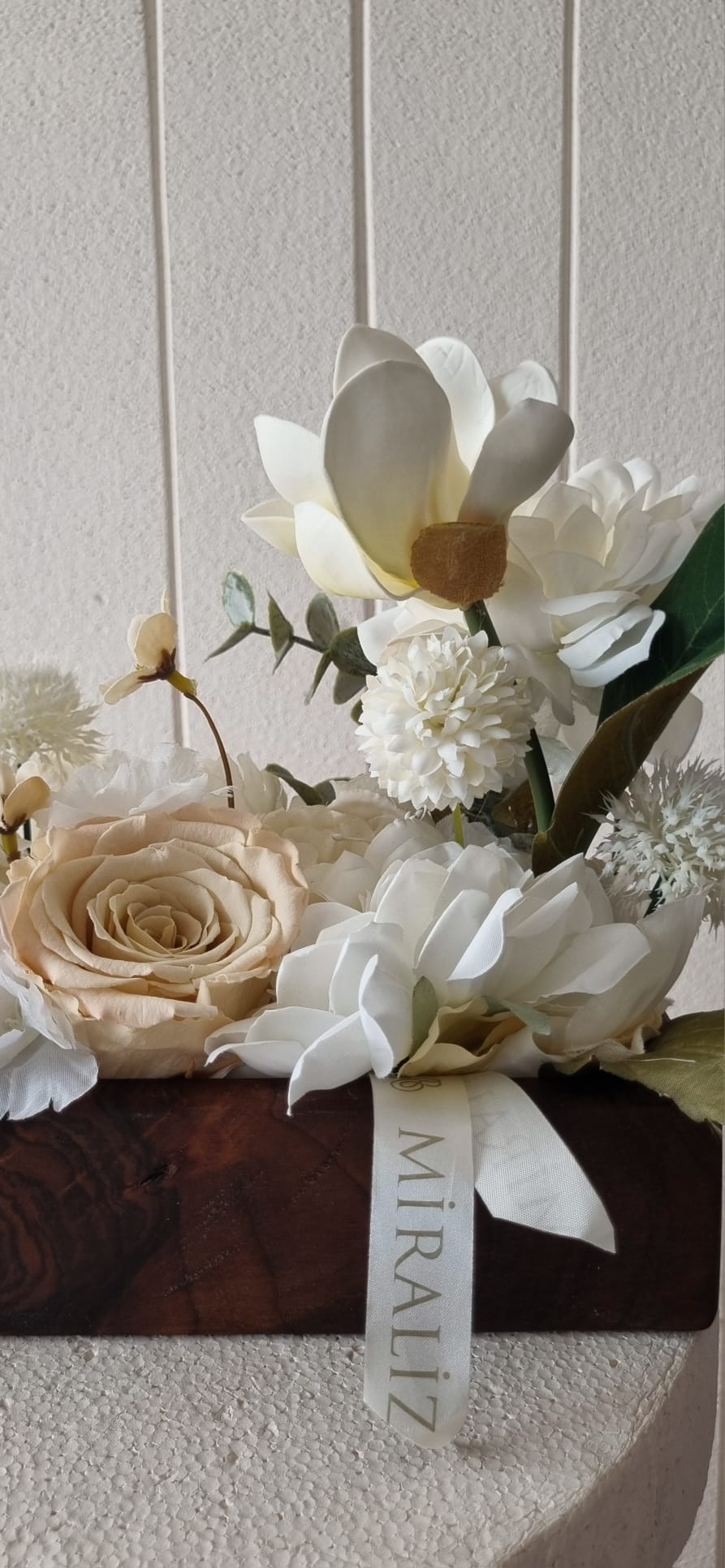 premium flower box - premium ahşap çiçek kutusu