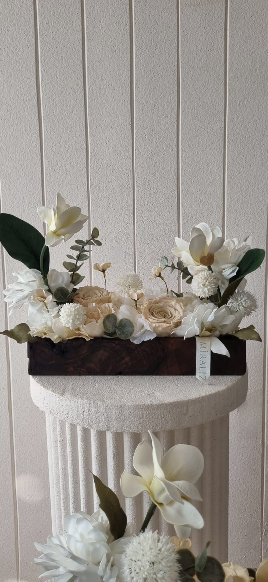 premium flower box - premium ahşap çiçek kutusu