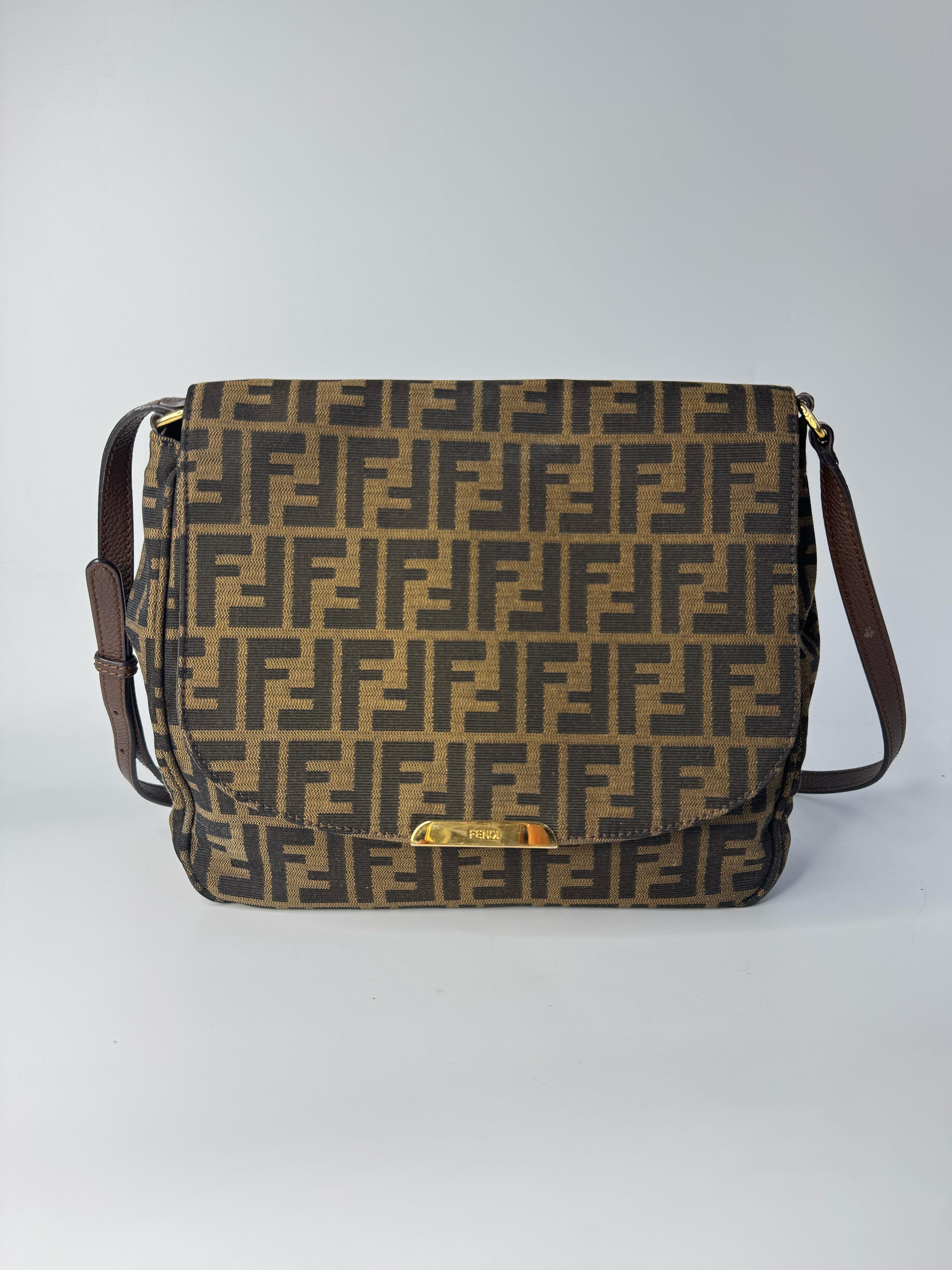FENDI ZUCCA CNVAS FLAP BAG