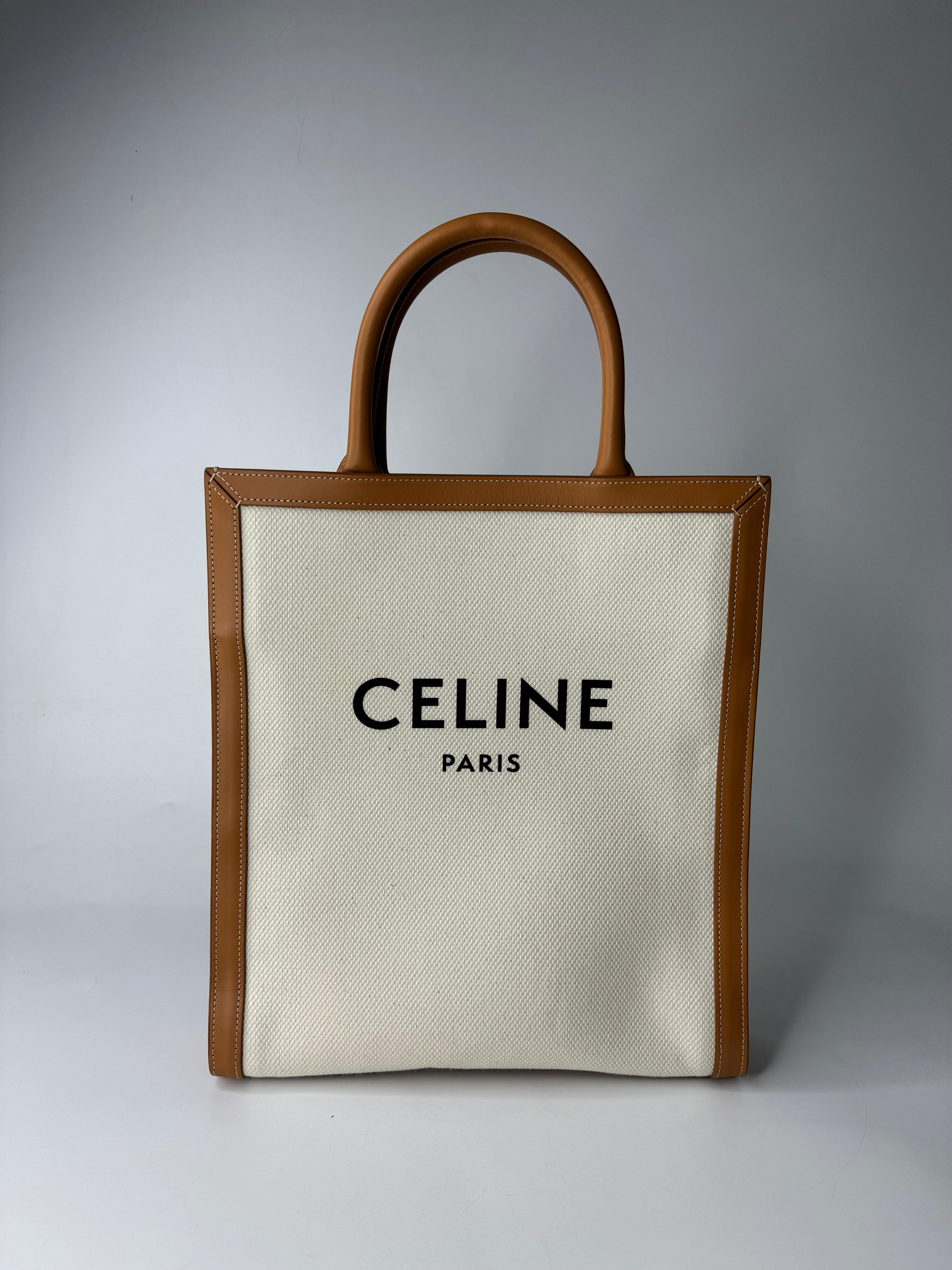 CELINE CANVAS VERTICAL CABAS 
