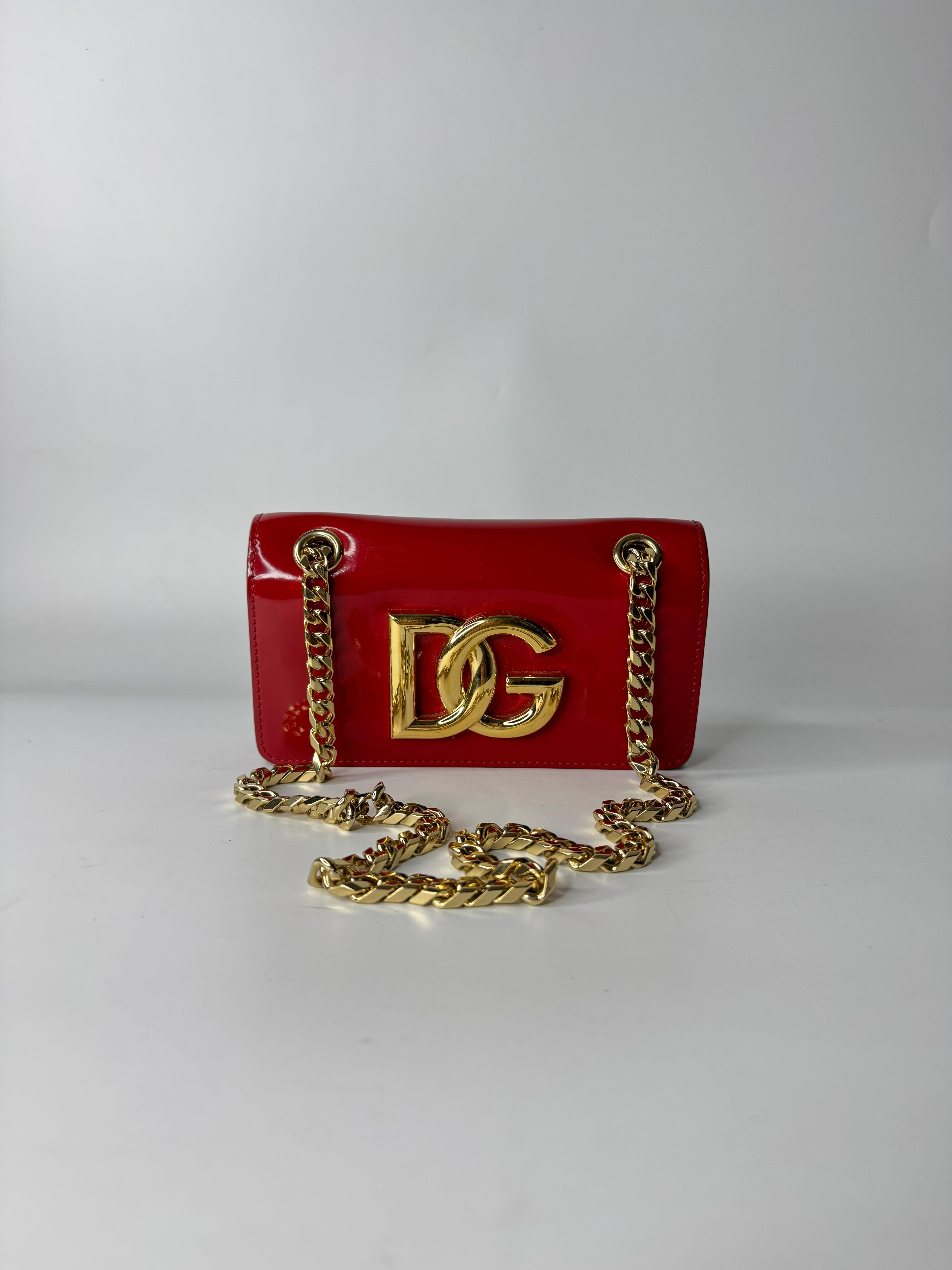 DOLCE&GABBANA RED 3.5 PHONE BAG