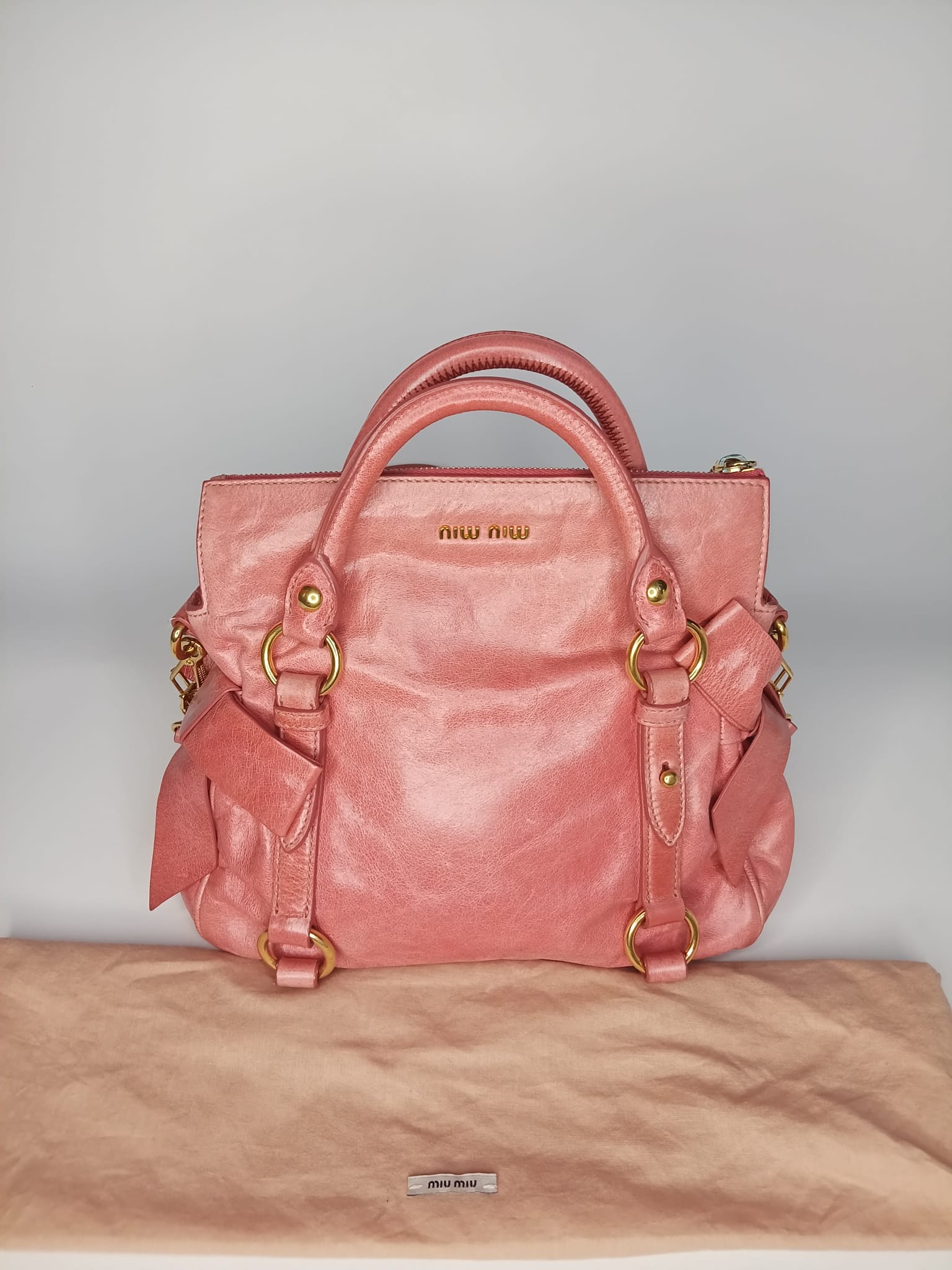 MIU MIU PINK LEATHER BAG